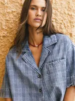 Foxwood Cove Shirt - Denim Check