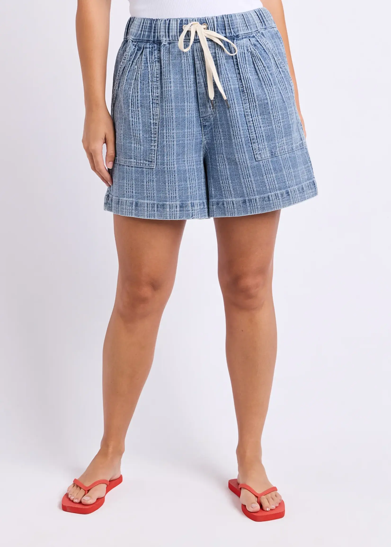 Foxwood Cove Short - Denim Check