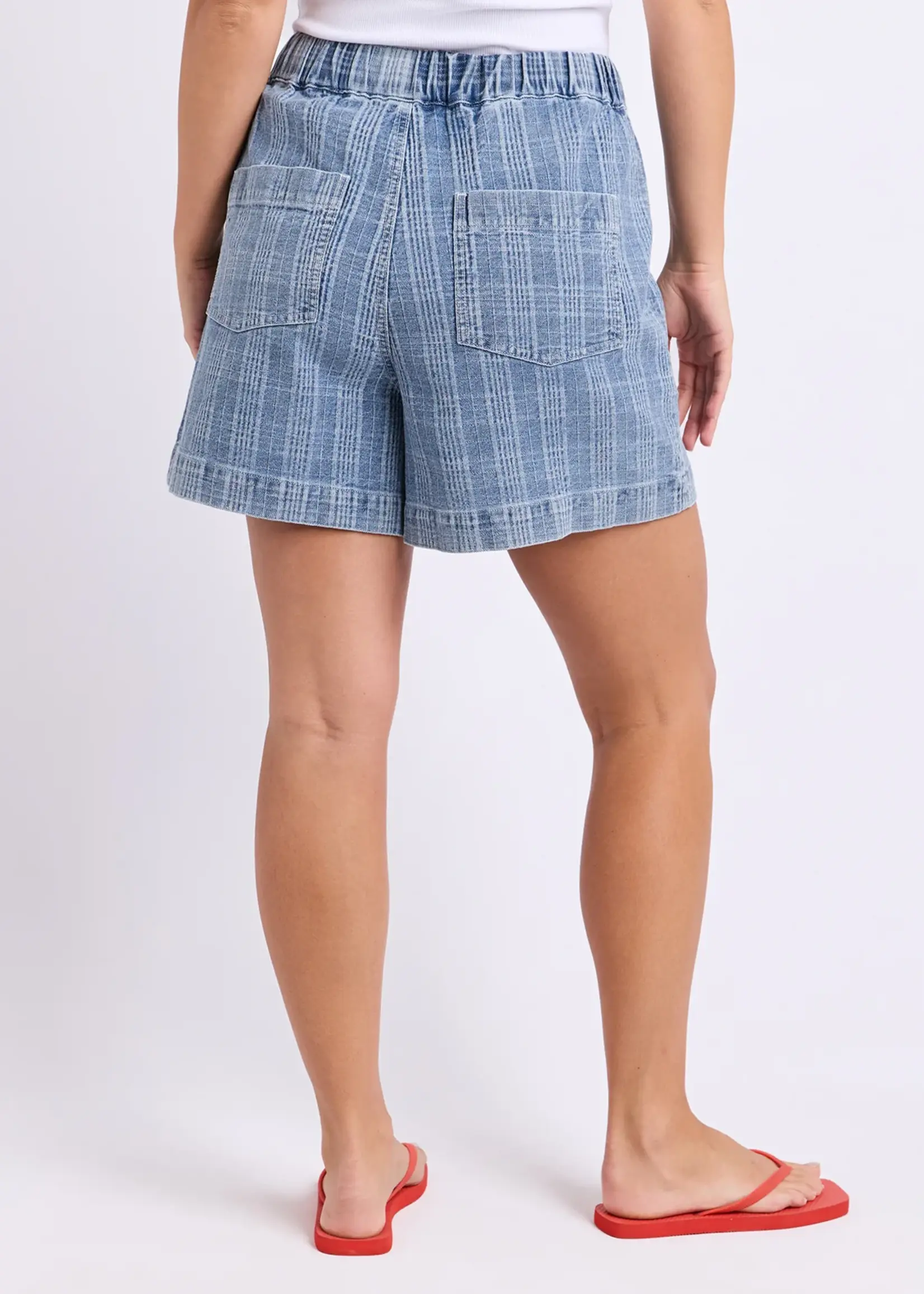 Foxwood Cove Short - Denim Check