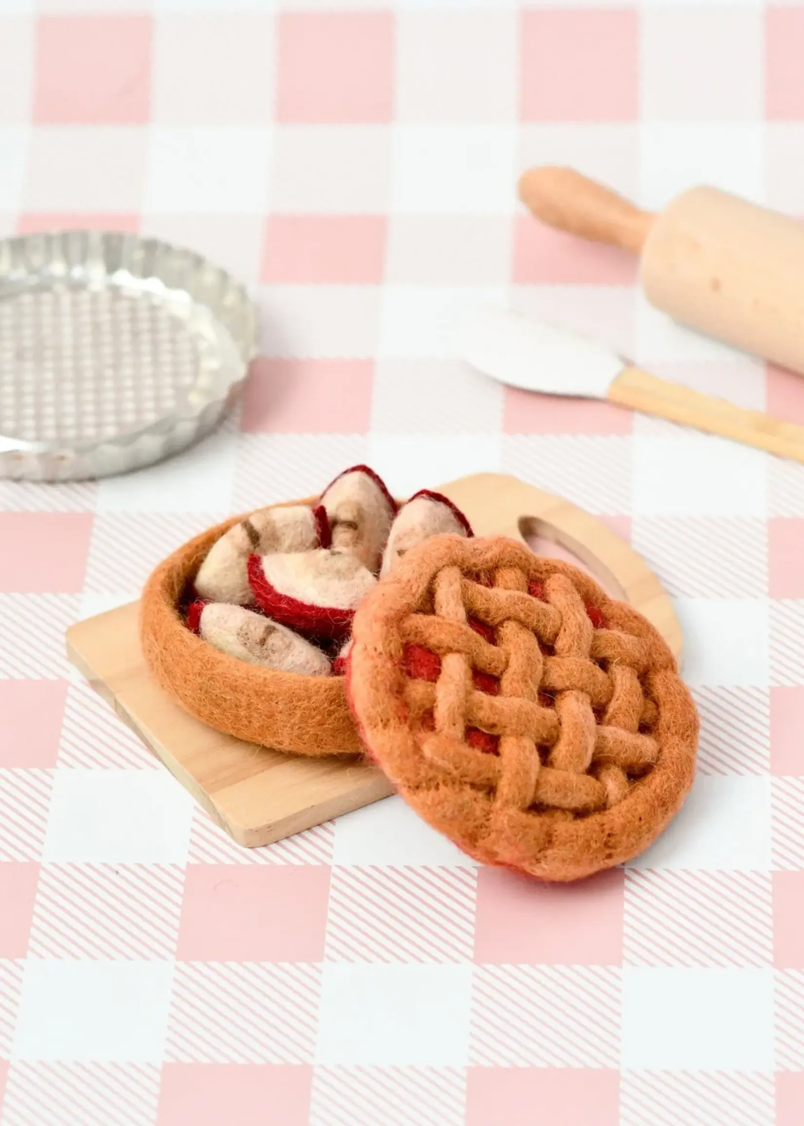 Felt Apple Pie Play Food Set
