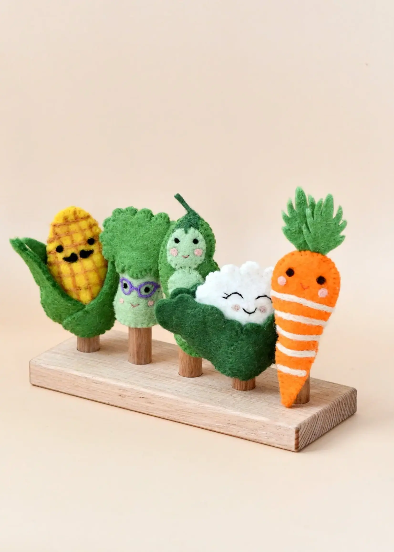 Felt Vegetables Finger Puppets