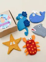 Ocean and Sea Creatures A - Finger Puppet Set