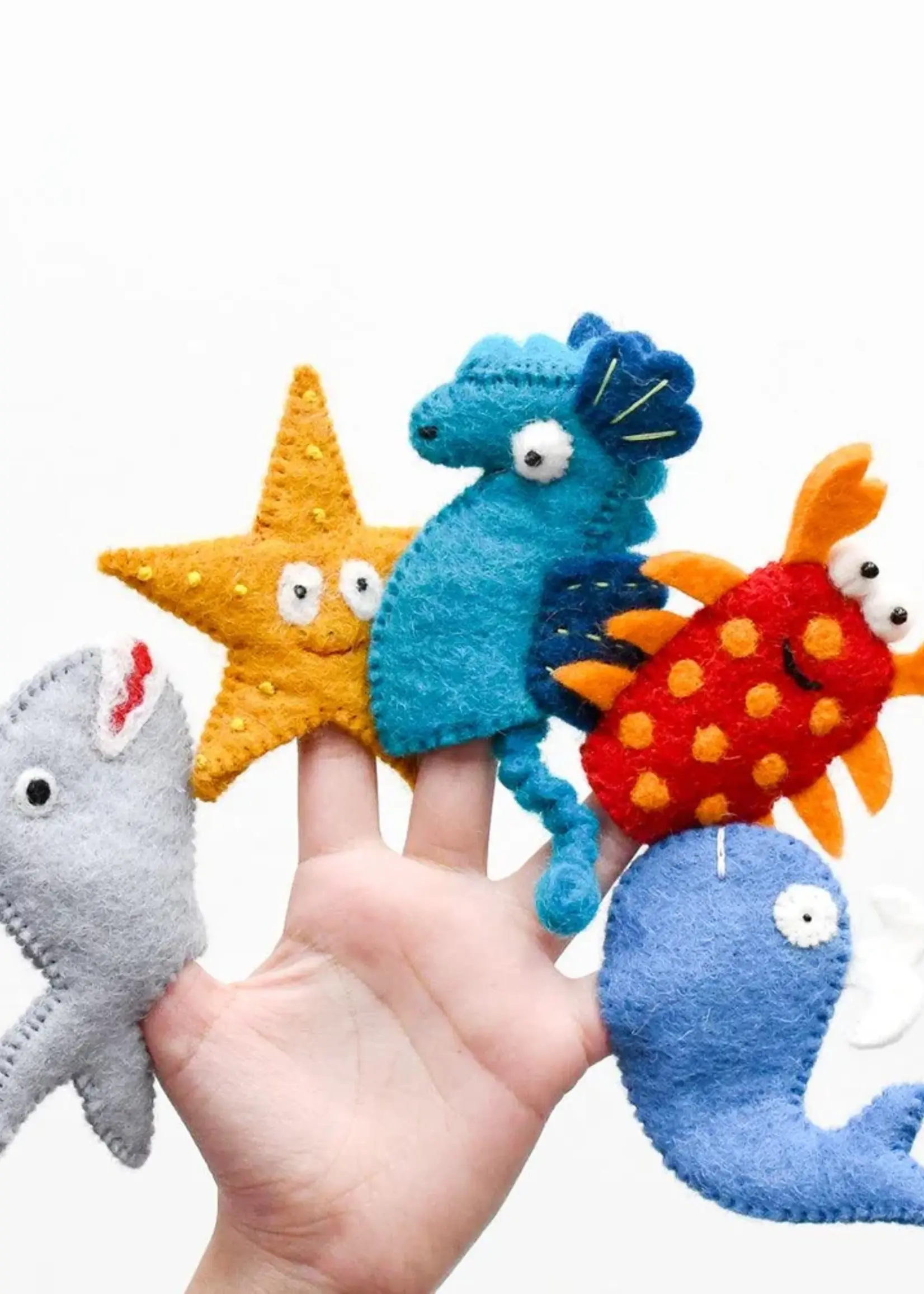 Ocean and Sea Creatures A - Finger Puppet Set