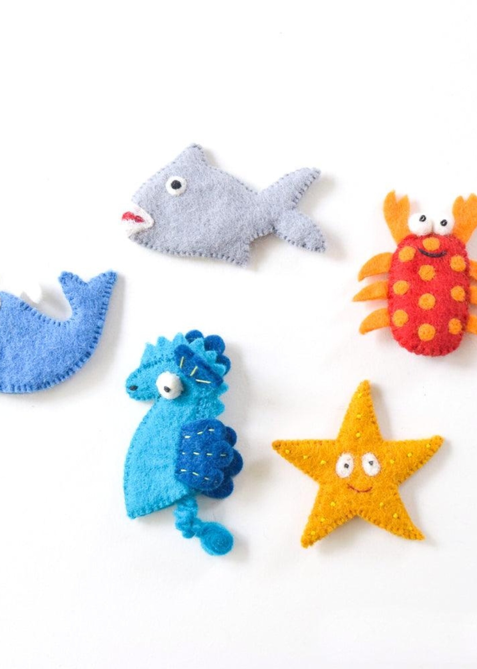 Ocean and Sea Creatures A - Finger Puppet Set