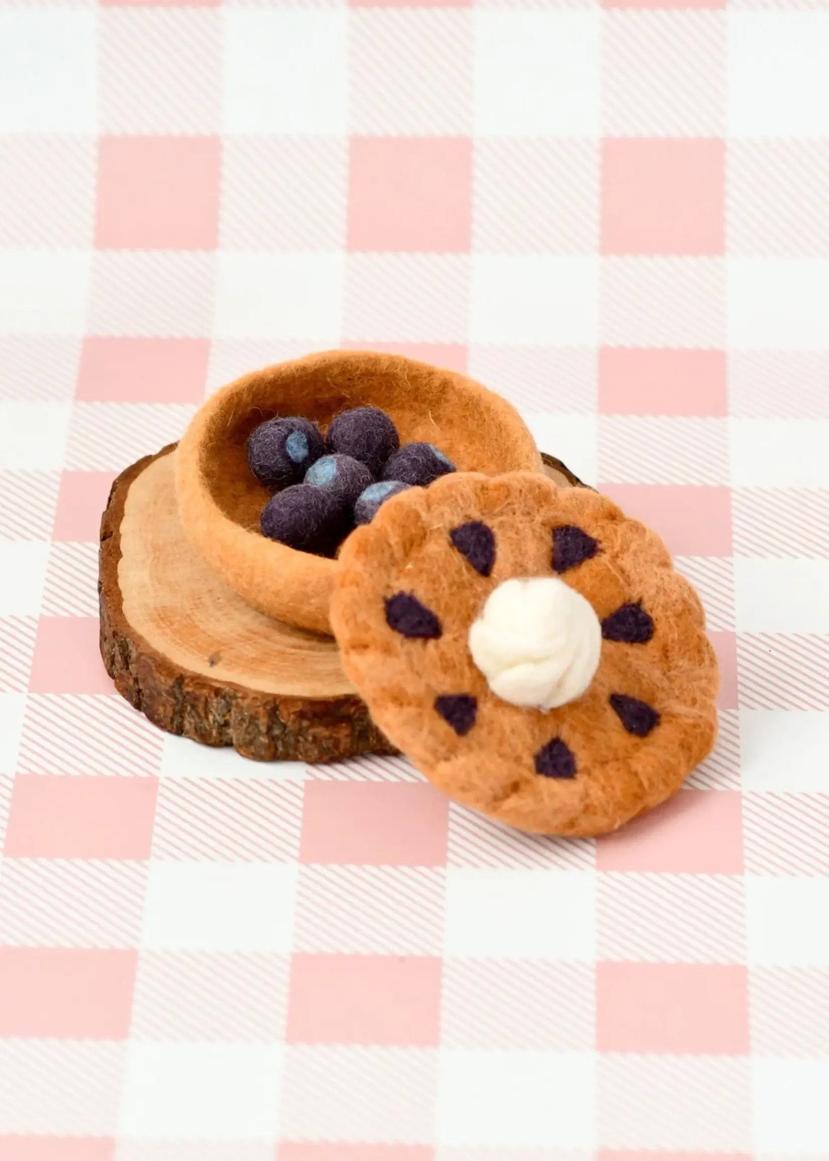 Felt Blueberry Pie Play Food Set