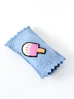 Felt Strawberry Ice Cream Popsicle Toy With Wrapper