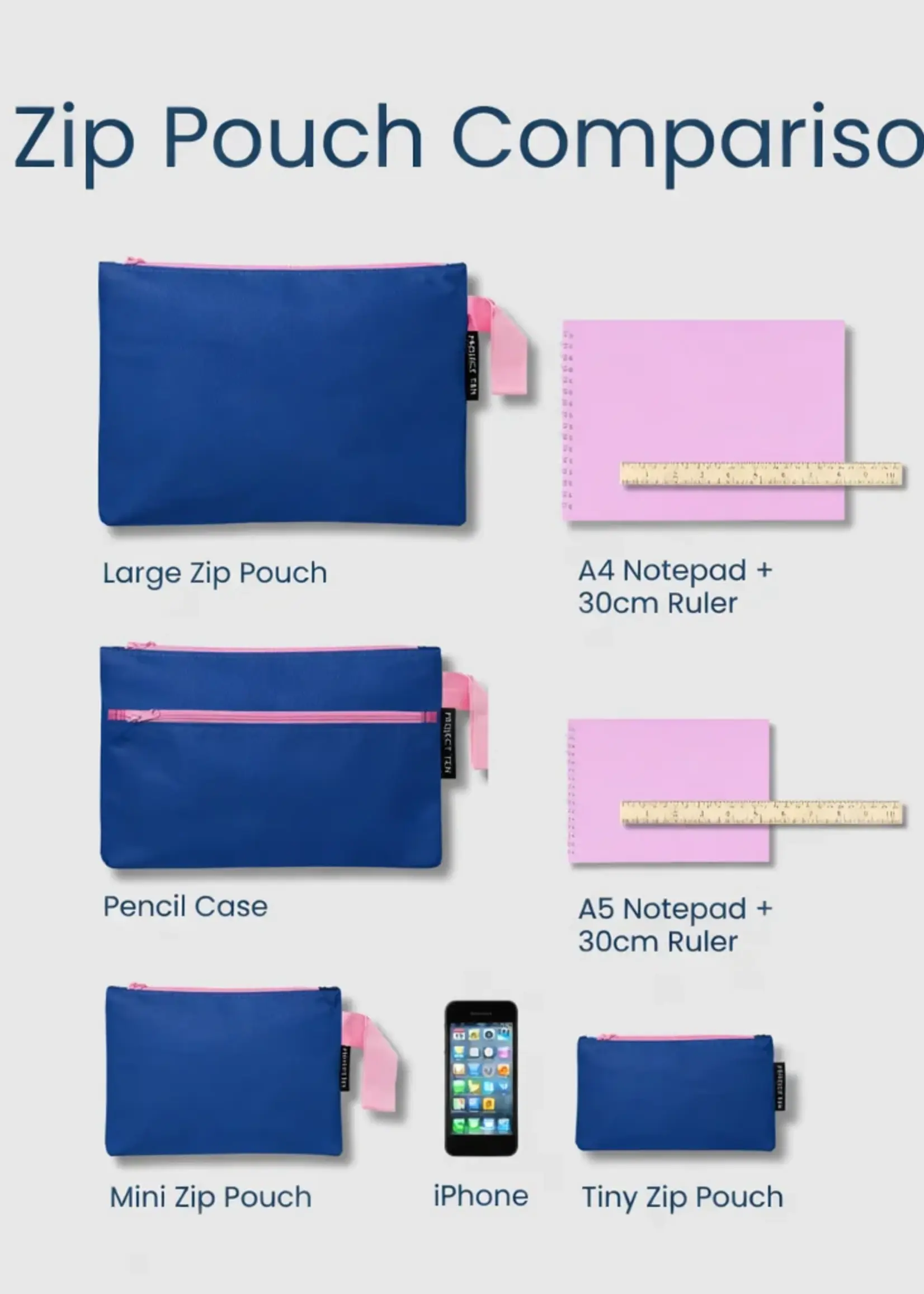 Project Ten Tiny Zip Pouch Coral