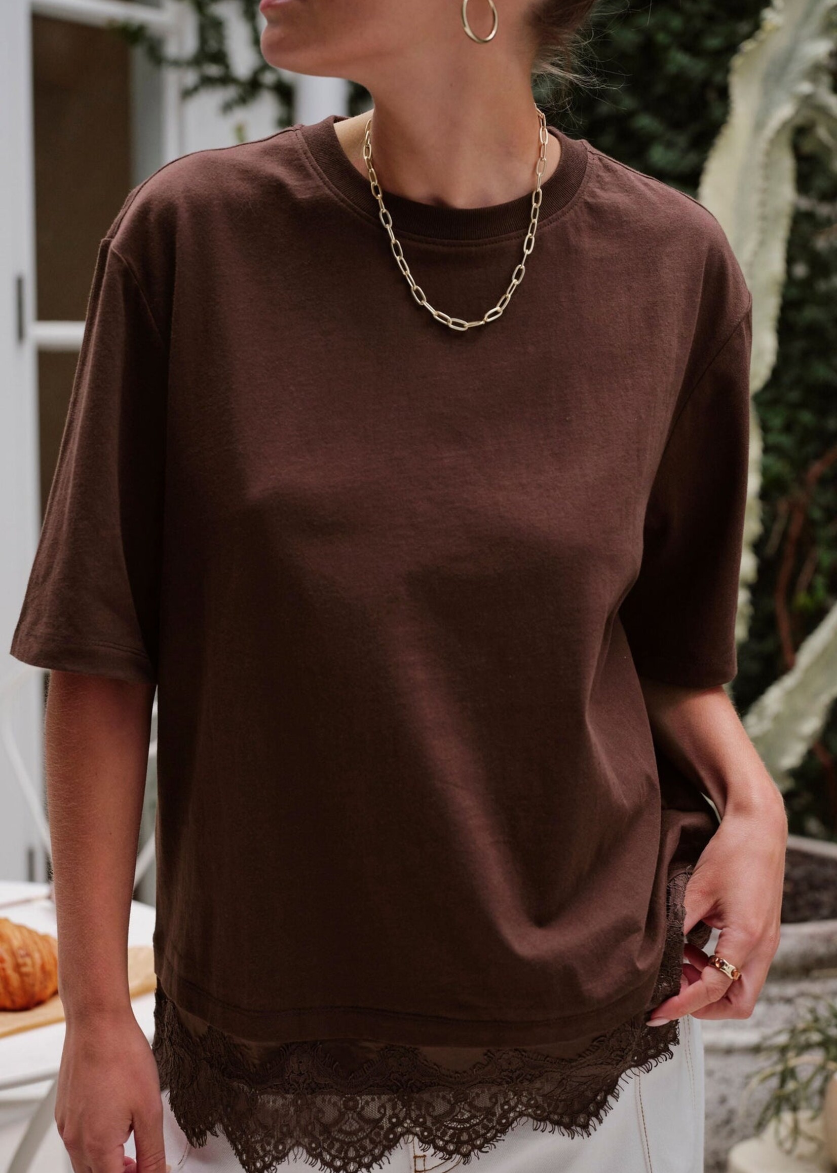 Ceres Life Lacey Tee/Chocolate