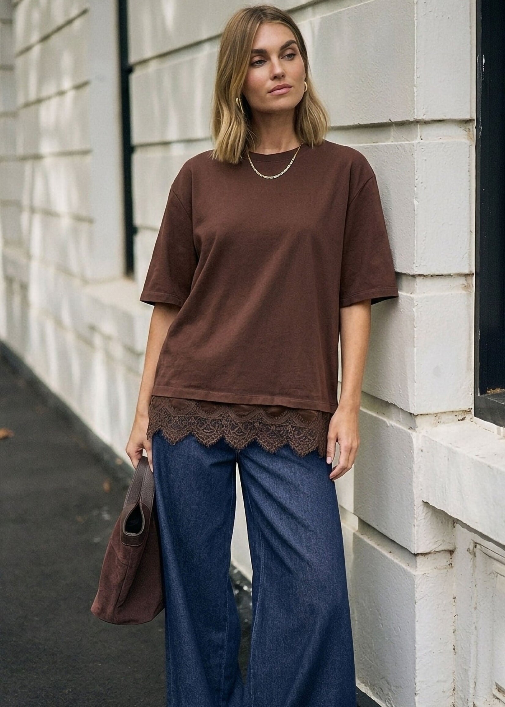 Ceres Life Lacey Tee/Chocolate