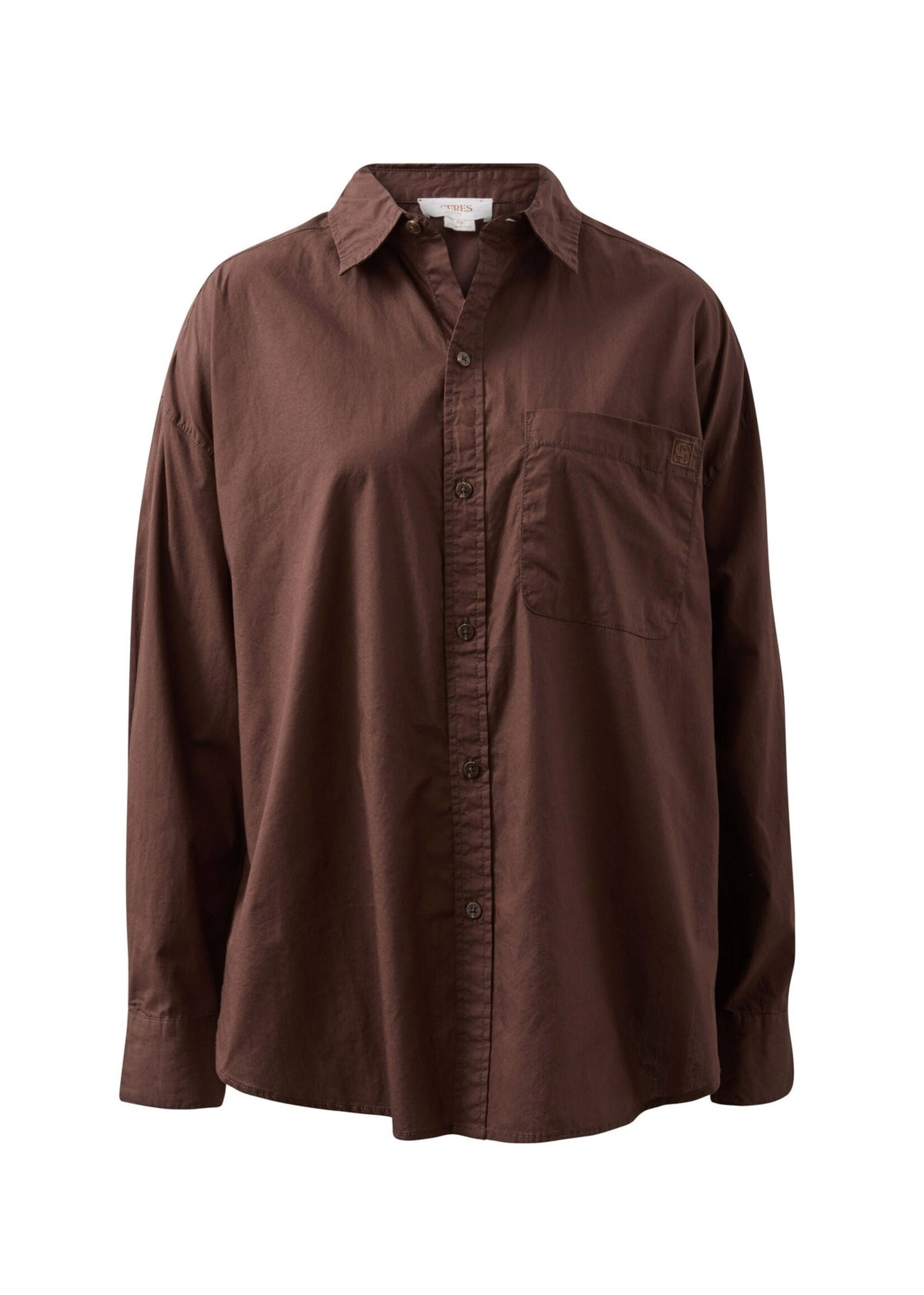 Ceres Life Peta Oversized Shirt - Chocolate