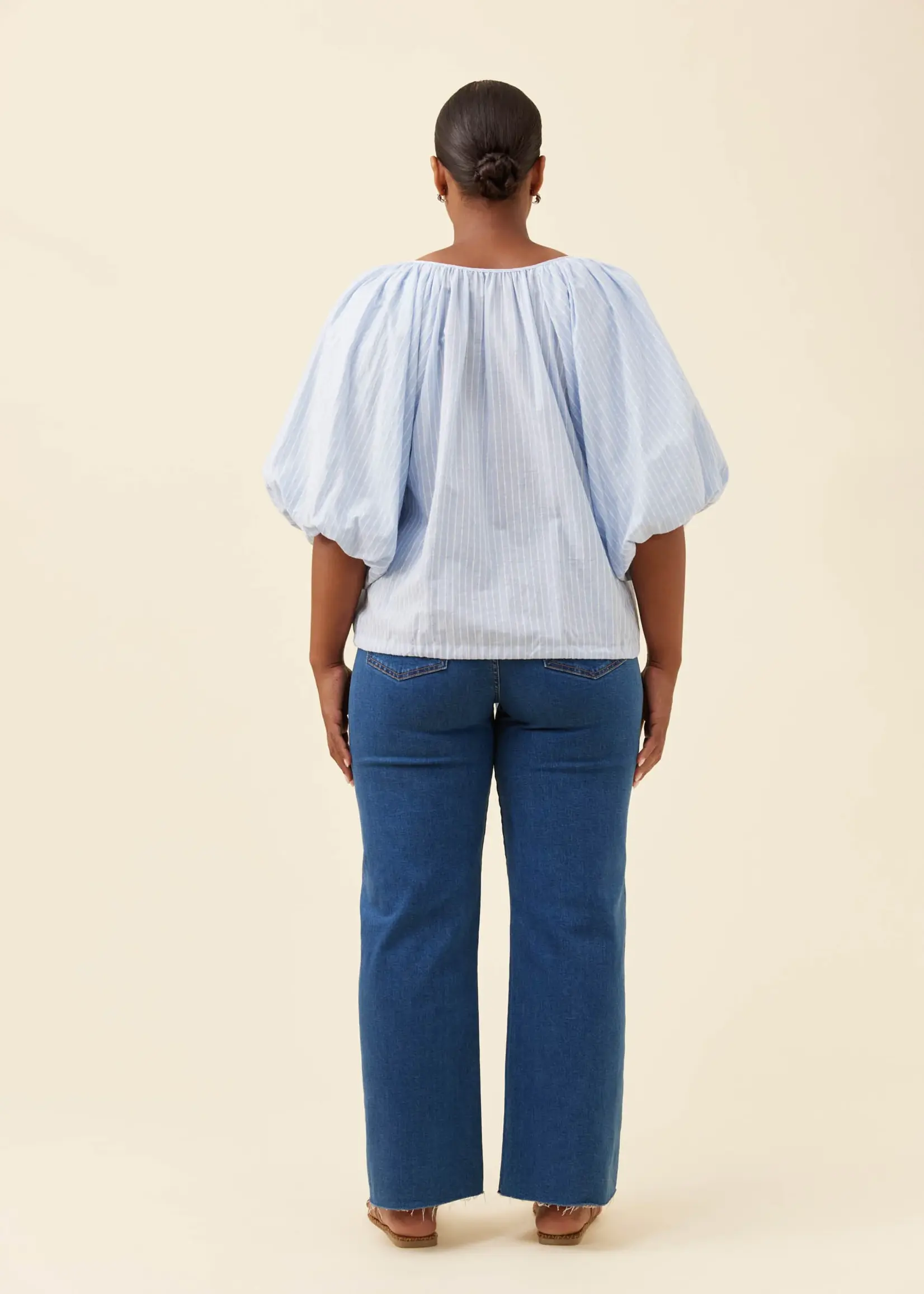 Isle of Mine Lyndell Drawstring Top - Light Blue