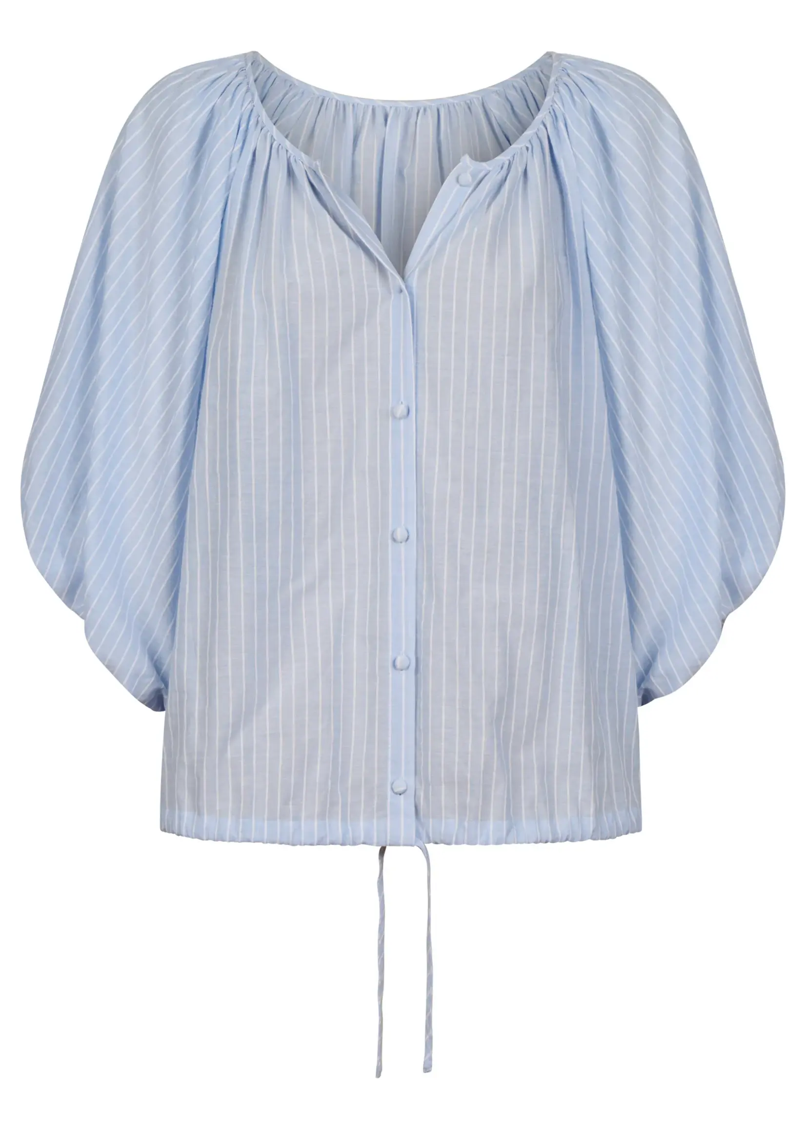 Isle of Mine Lyndell Drawstring Top - Light Blue