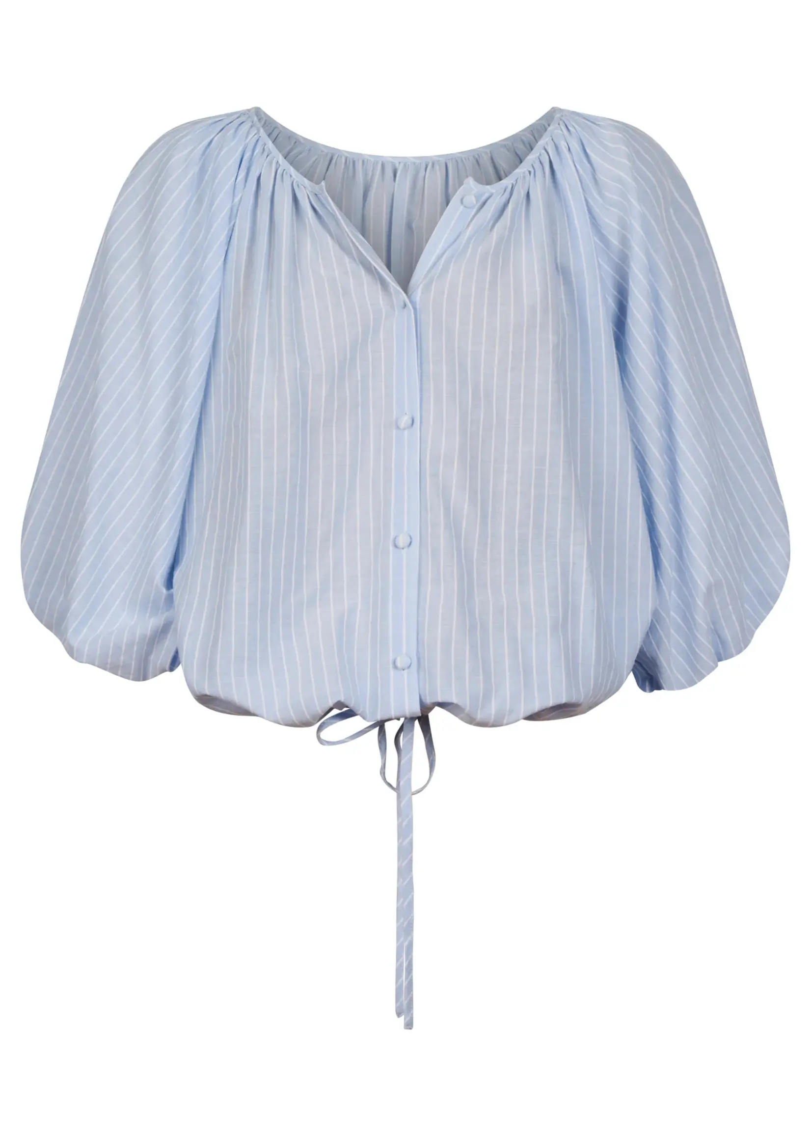 Isle of Mine Lyndell Drawstring Top - Light Blue