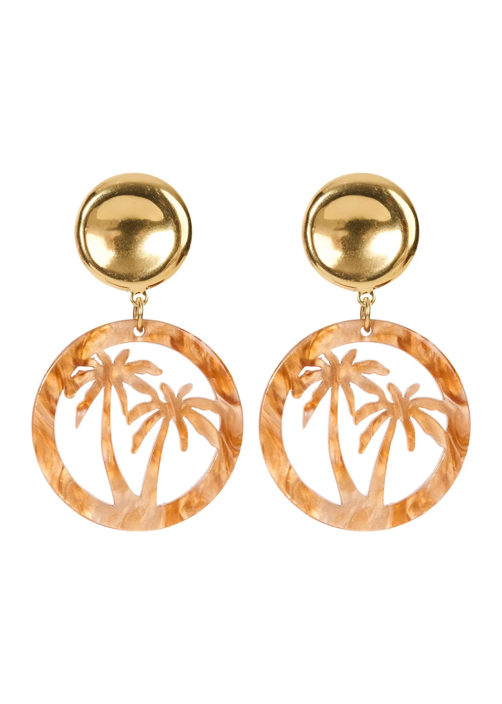 Haven Haiti Palms Earring - Tan