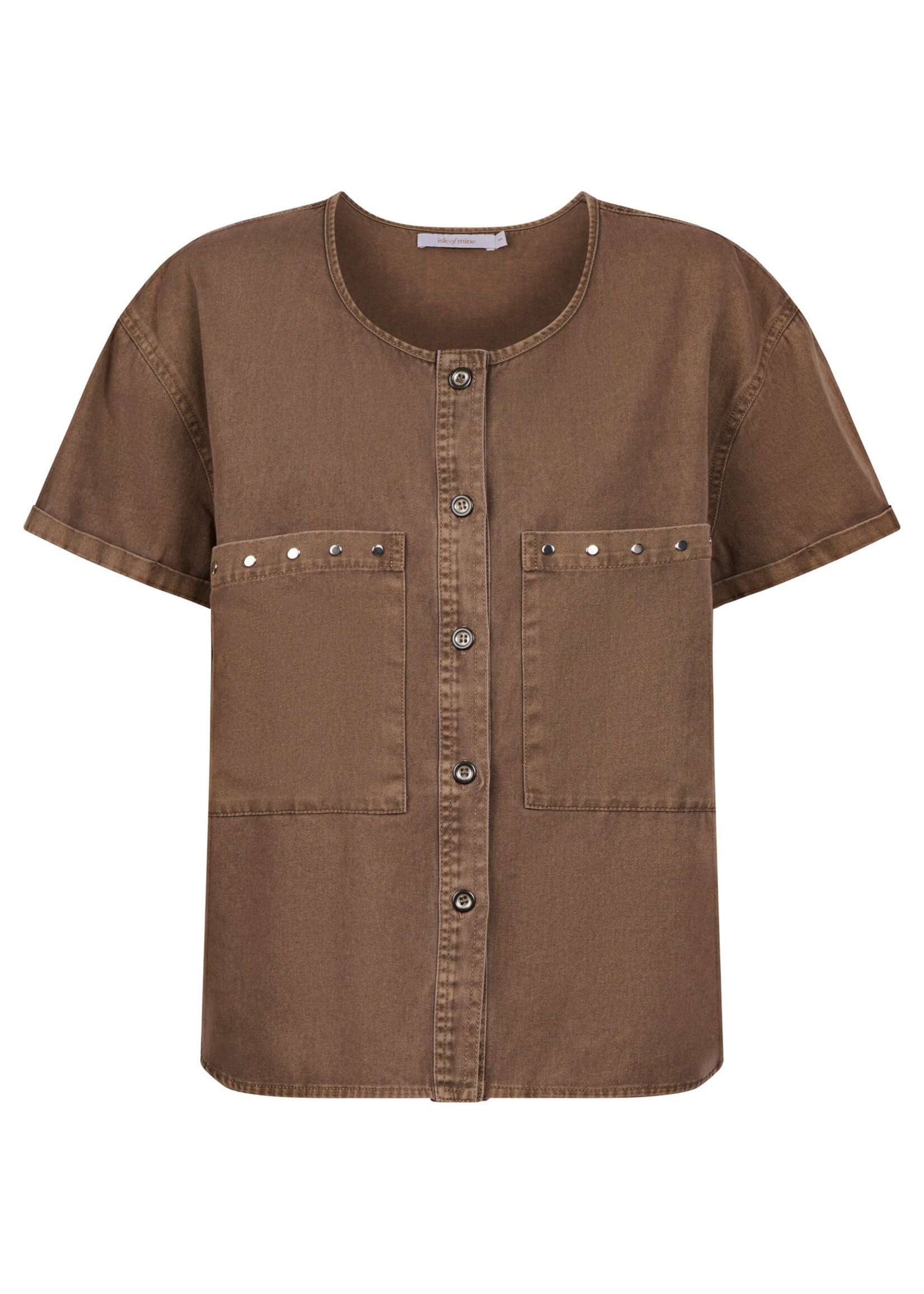 Isle of Mine Preston Button Top - Taupe