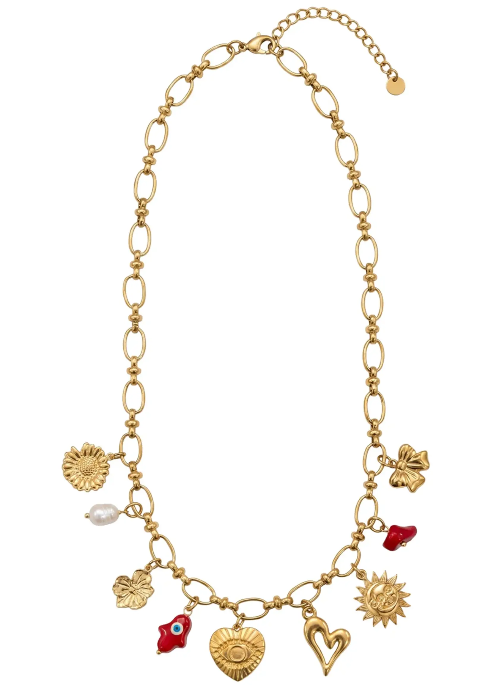 Haven Crete Charm Necklace - Mati Heart