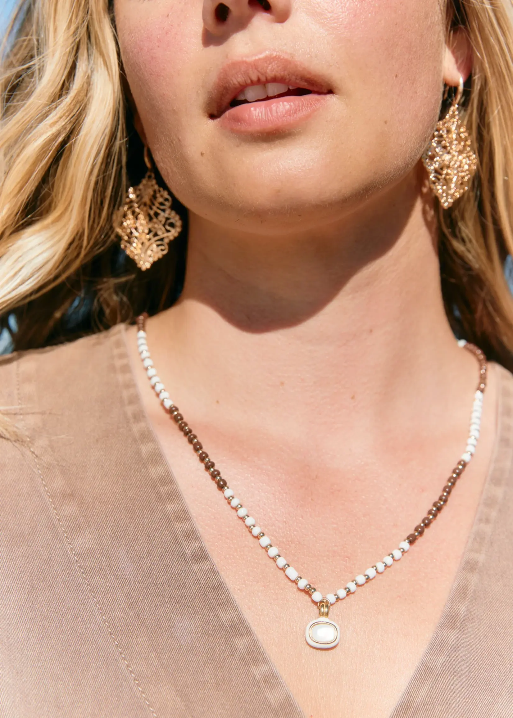 Isle of Mine Maggie Necklace - Taupe