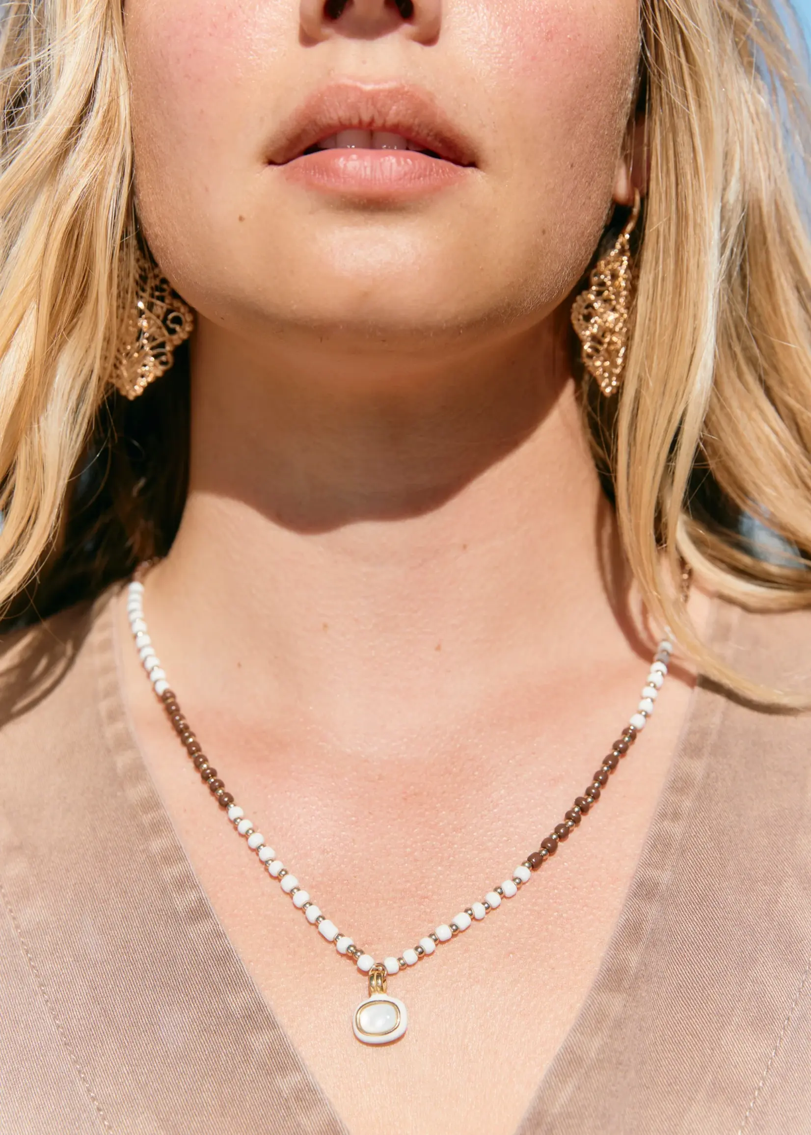 Isle of Mine Maggie Necklace - Taupe
