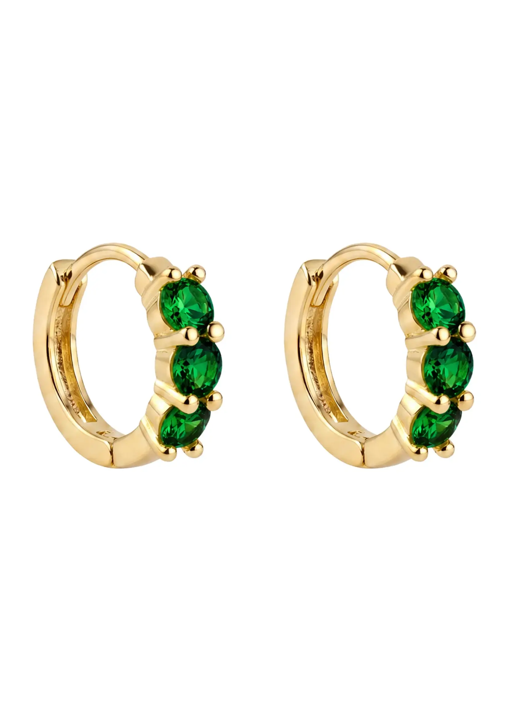 Isle of Mine Rosa Huggie Earring - Emerald