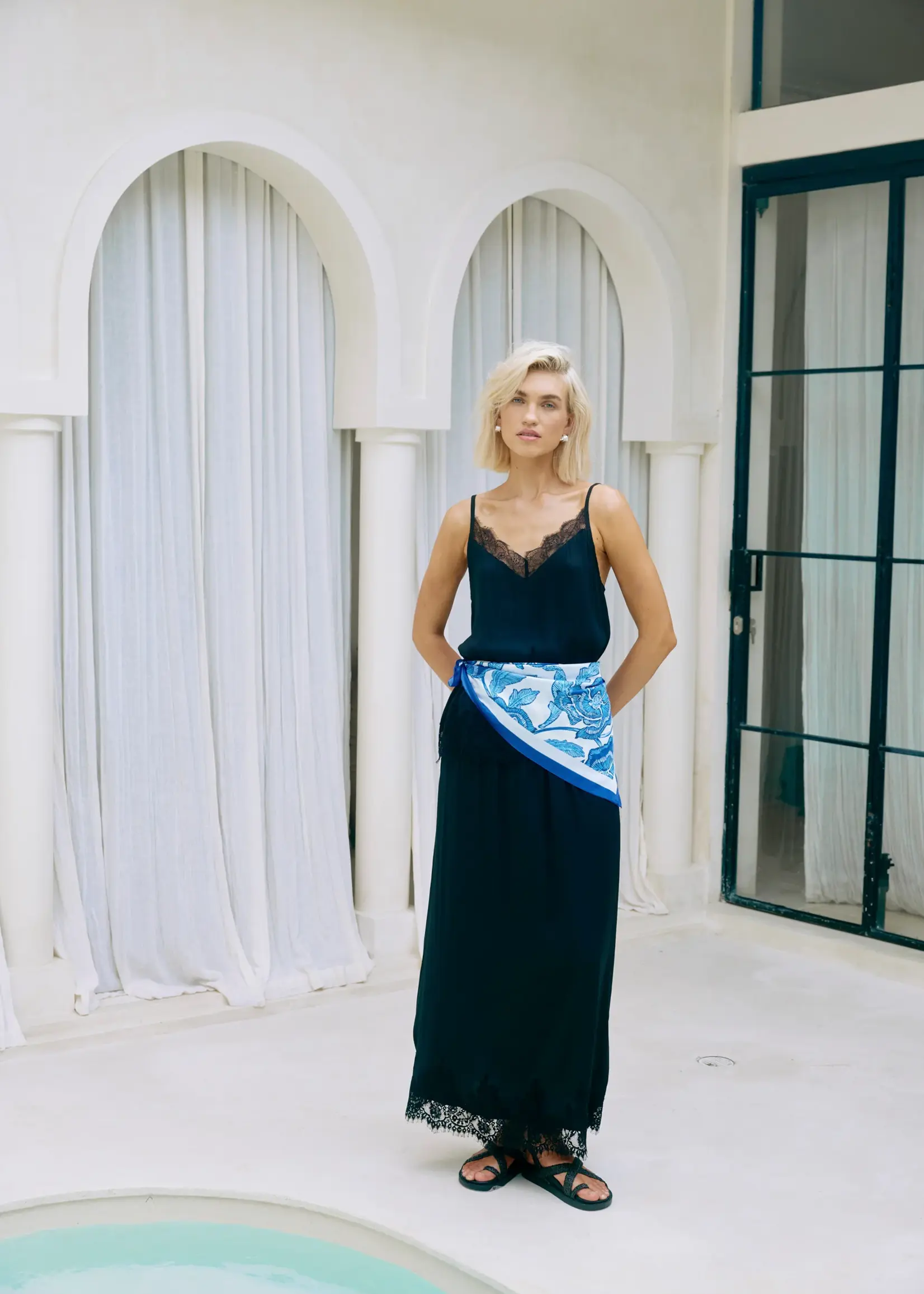 EB & Ive Gaia Scarf - Azure