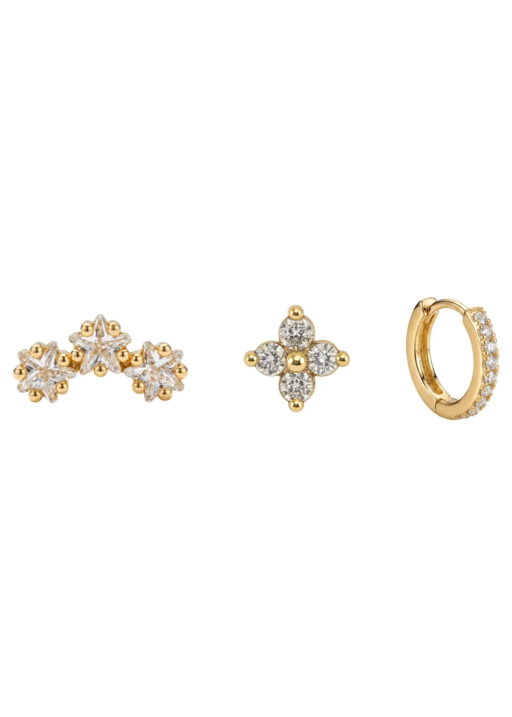 EB & Ive Heritage Trio Earrings - Huggie