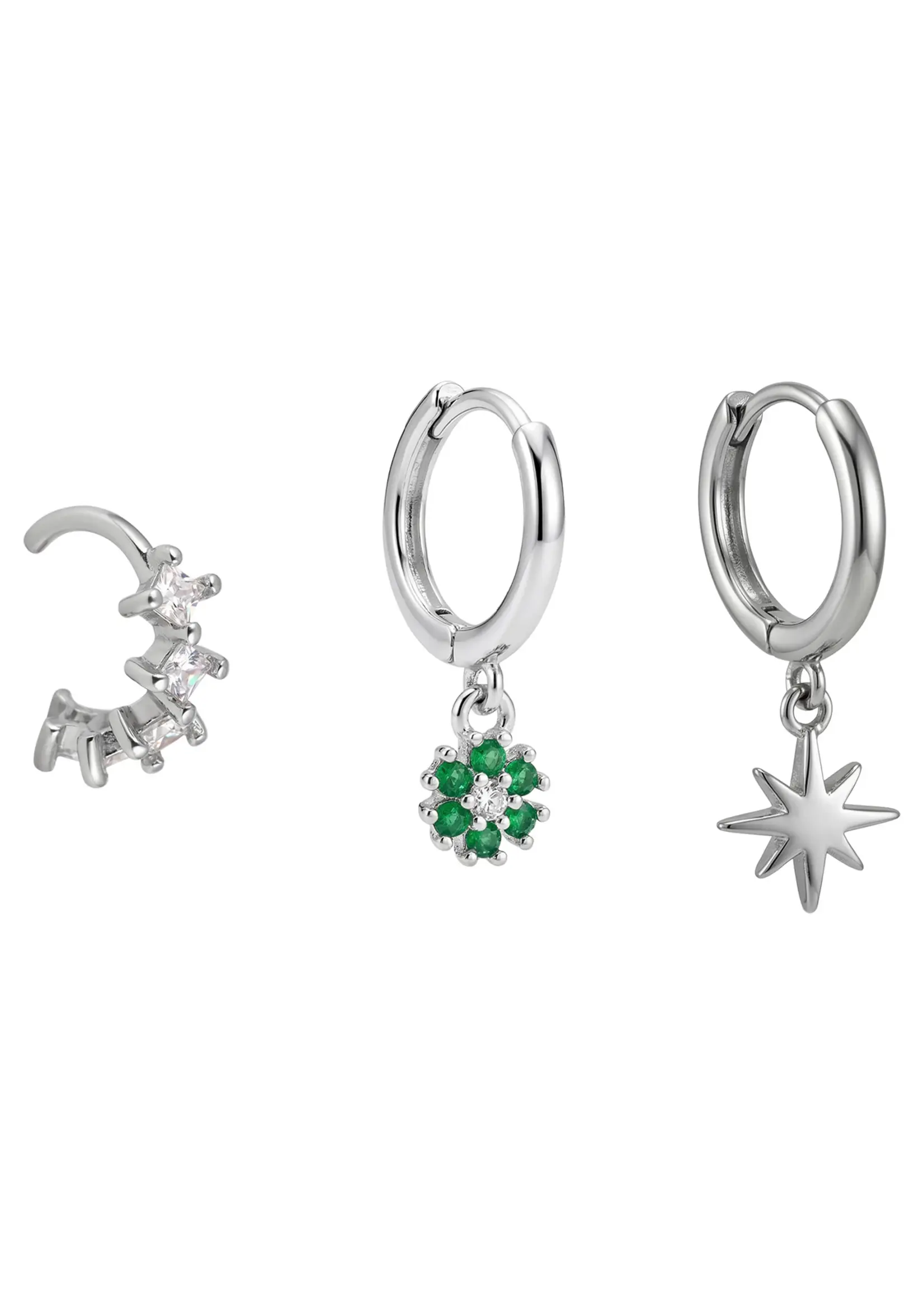 EB & Ive Heritage Trio Earrings - Emerald