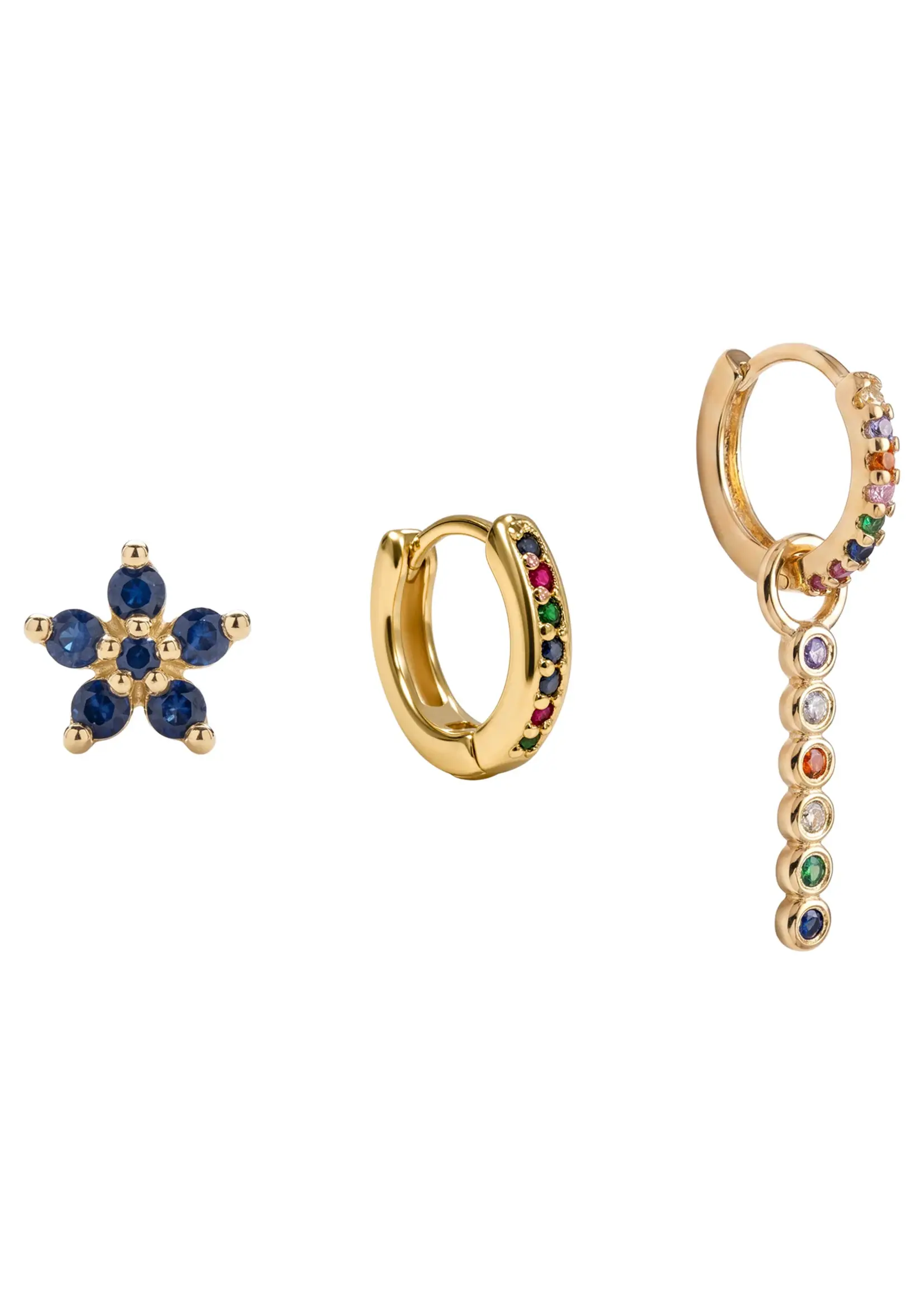 EB & Ive Heritage Trio Earrings - Rainbow