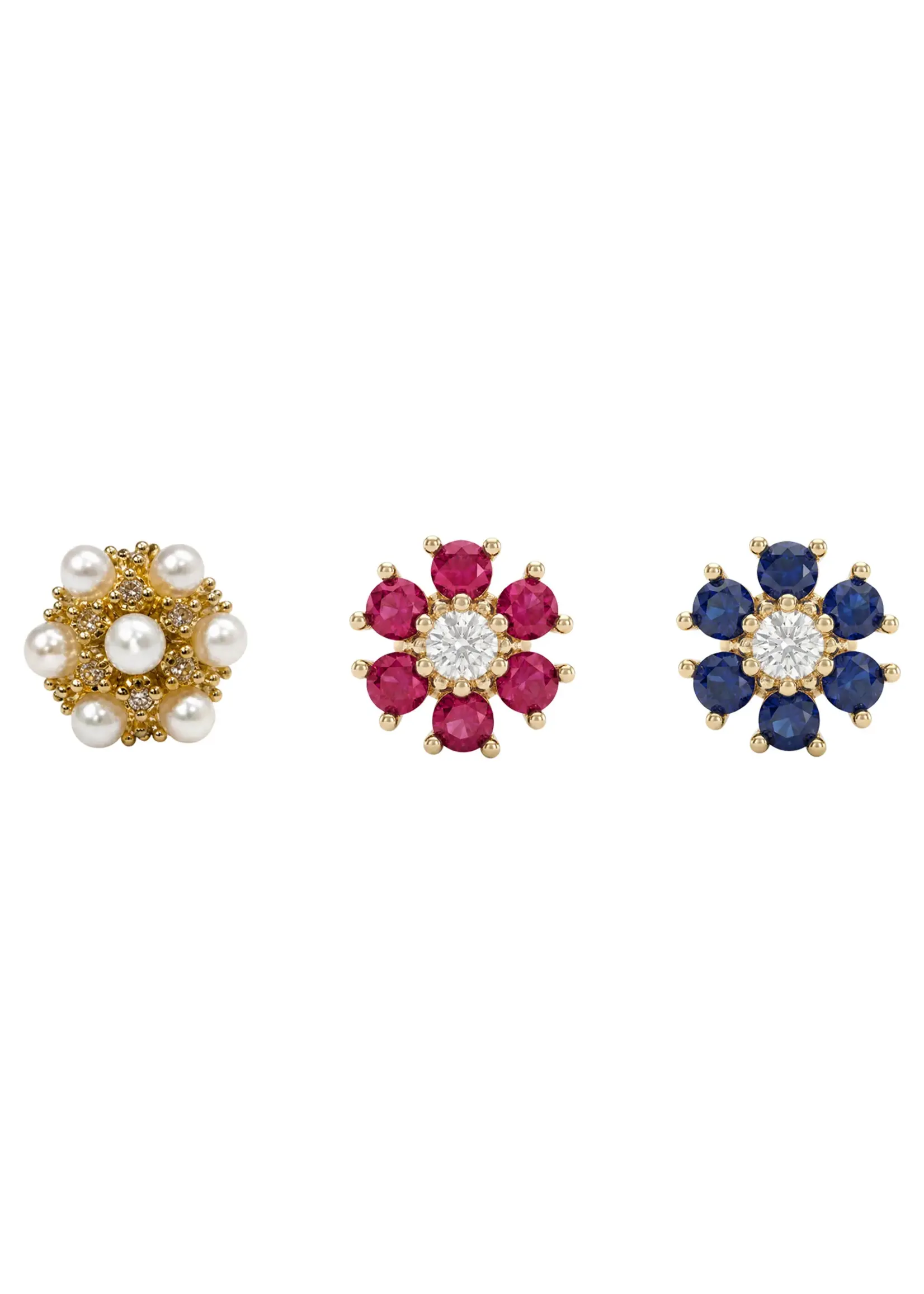 EB & Ive Heritage Trio Earrings - Floral