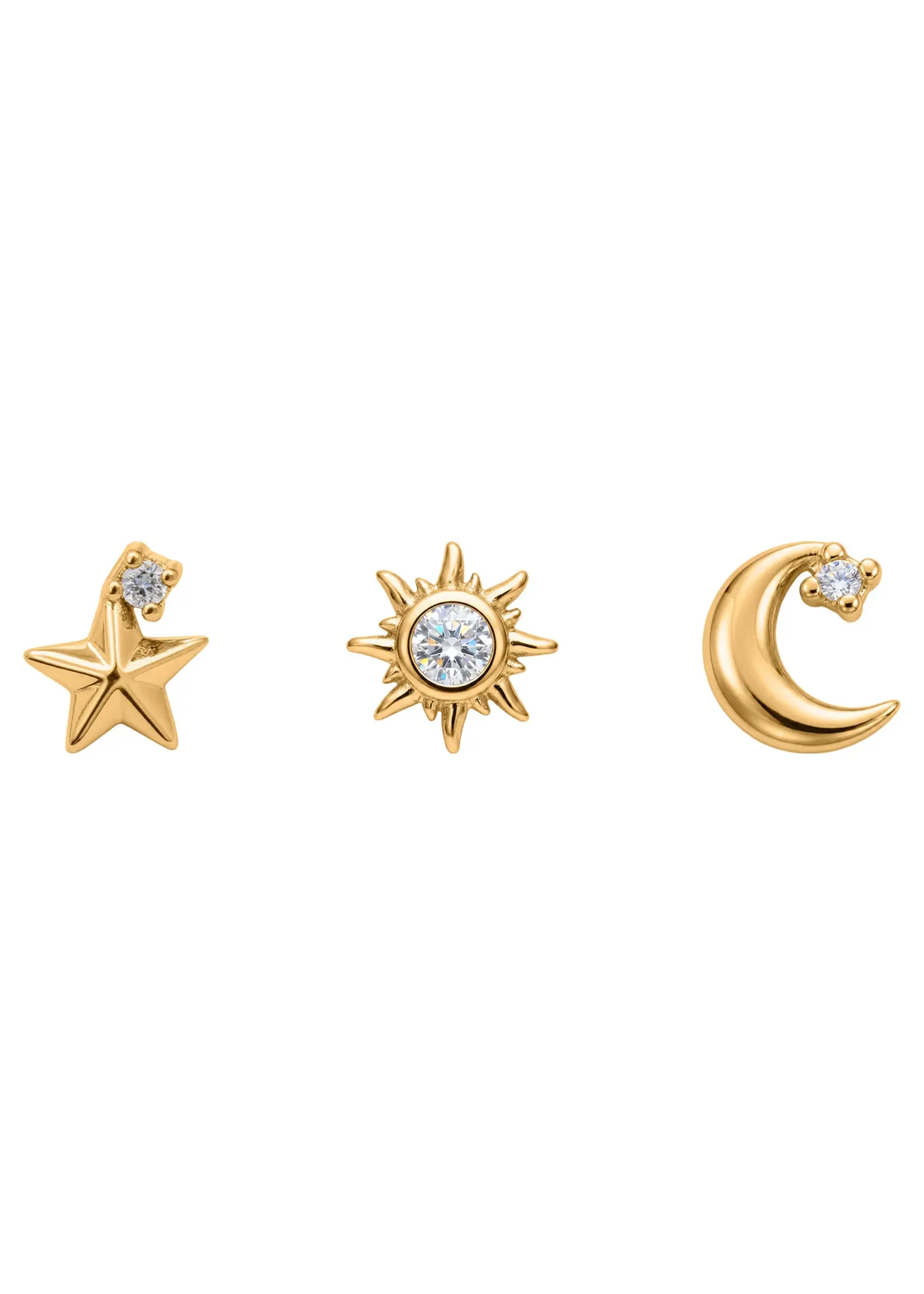 EB & Ive Heritage Trio Earrings - Moon Gold