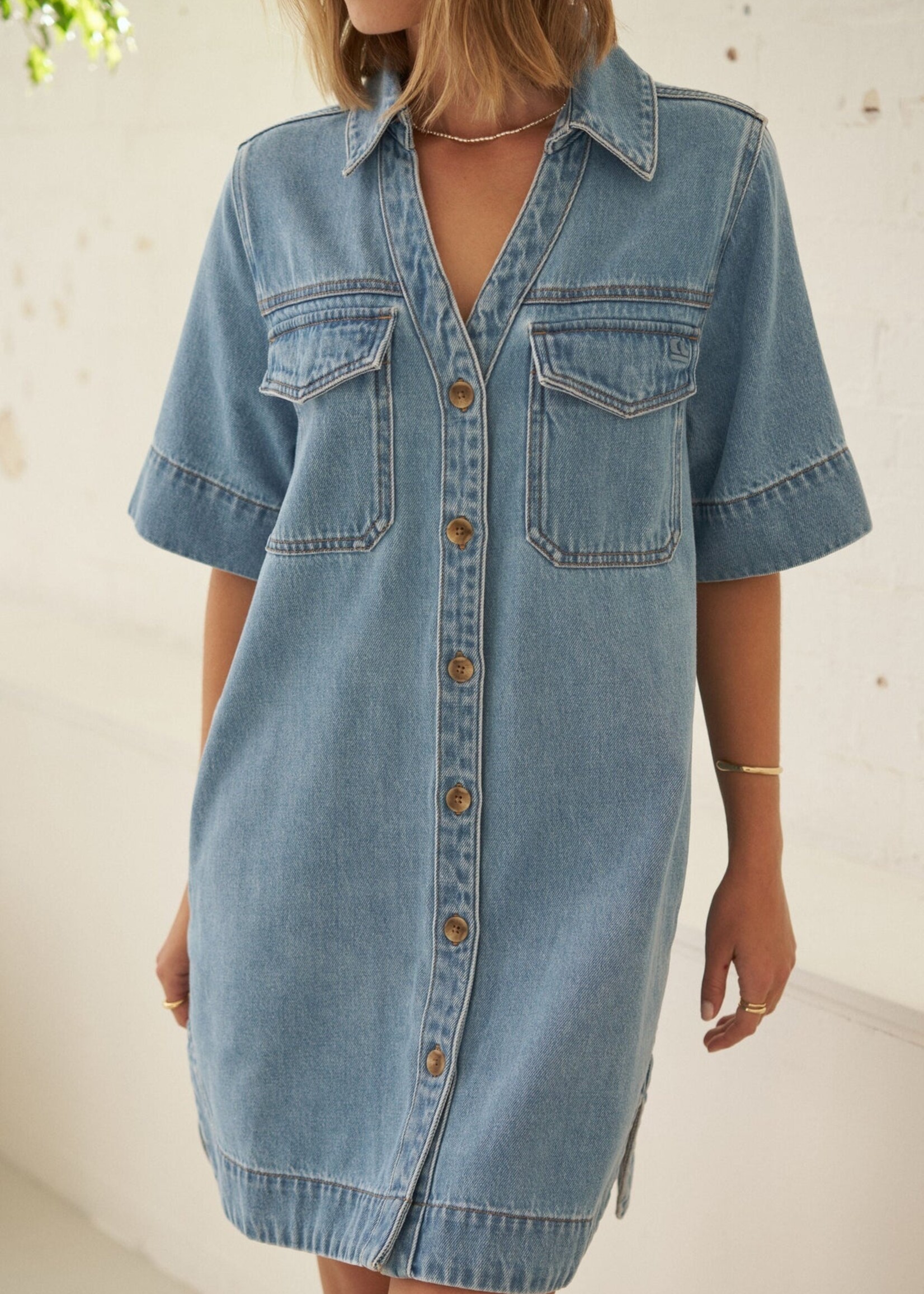 Ceres Life Bonnie Relaxed Shirt Dress -
