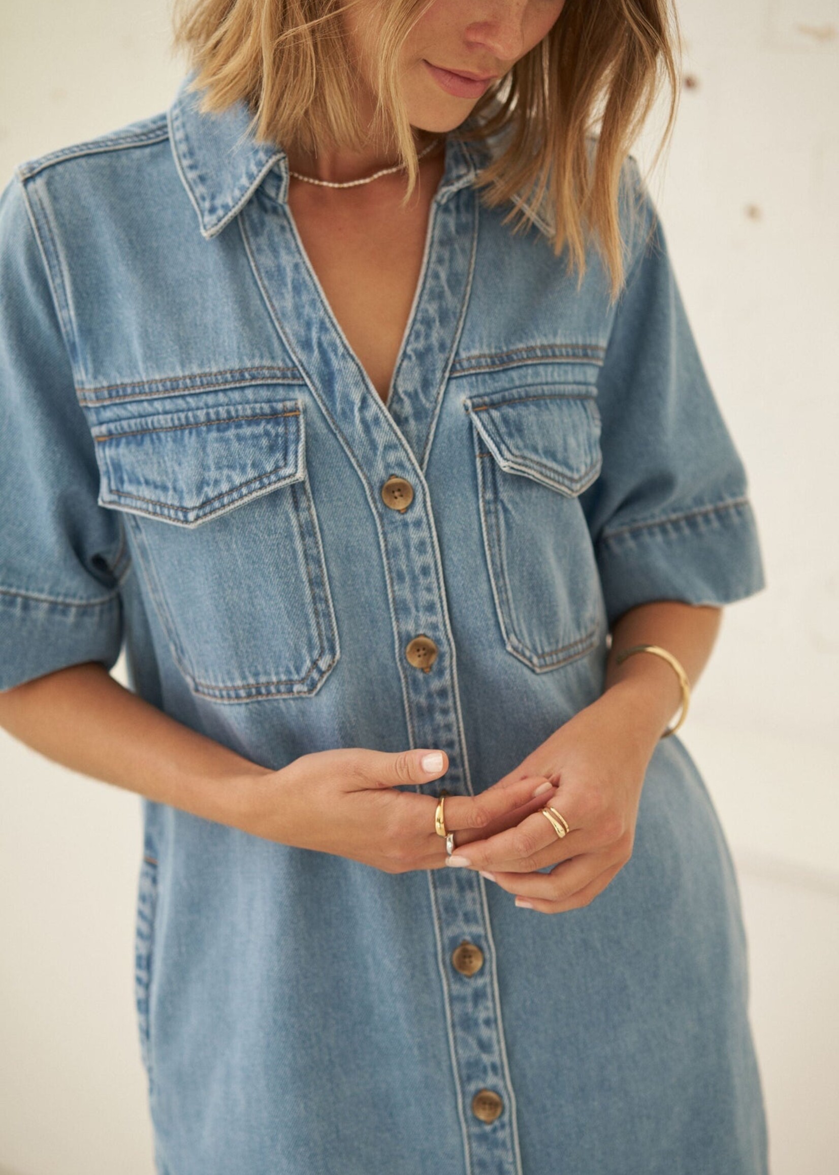 Ceres Life Bonnie Relaxed Shirt Dress -