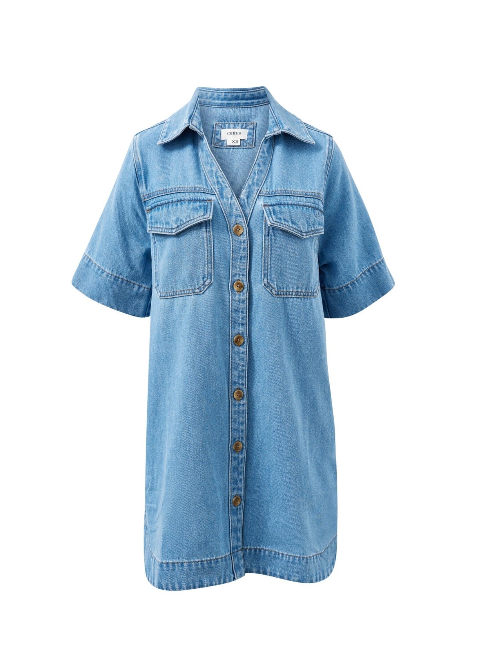 Ceres Life Bonnie Relaxed Shirt Dress -