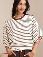 Ceres Life Lucy Relaxed Sleeve Tee - Milk/Brunette