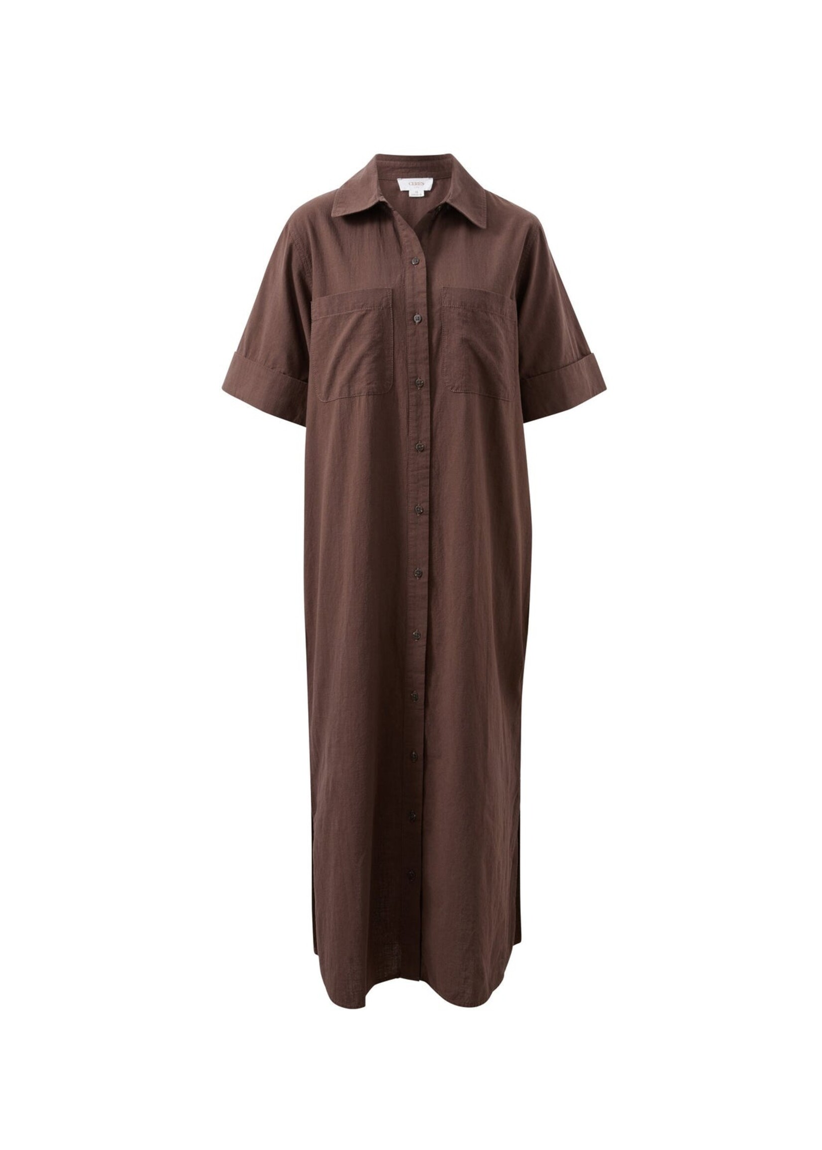 Ceres Life Samara Midi Shirt Dress Bitter Chocolate