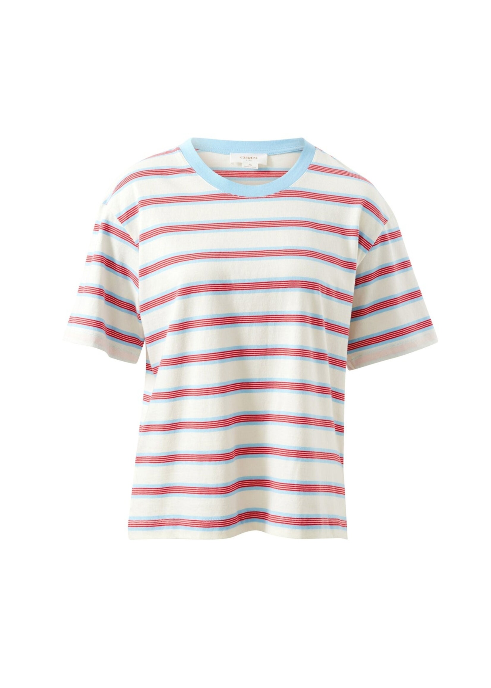 Ceres Life Stevie Slouchy Tee/Milk Fresh Blue Red Stripe