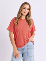 Foxwood Hutch Stripe Tee -  Grenadine