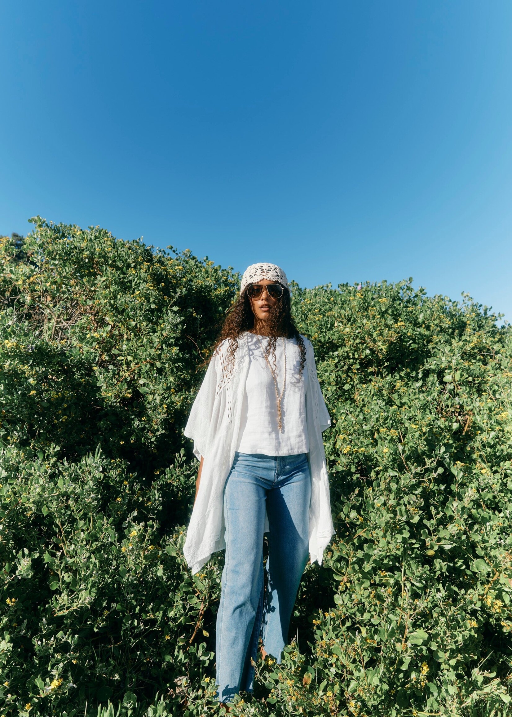 Isle of Mine Elodie Cape - White