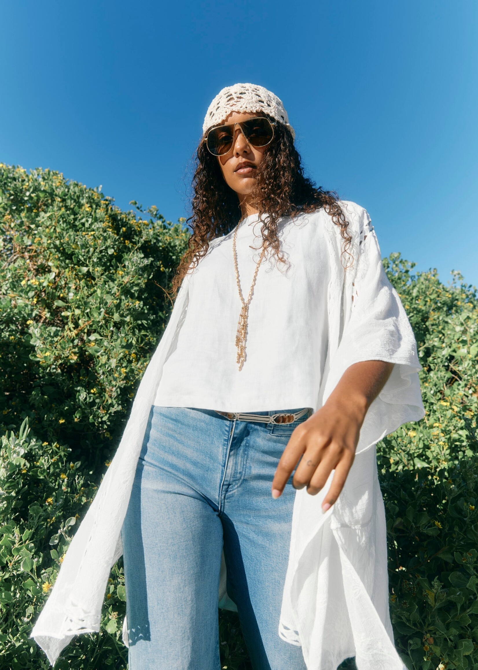 Isle of Mine Elodie Cape - White