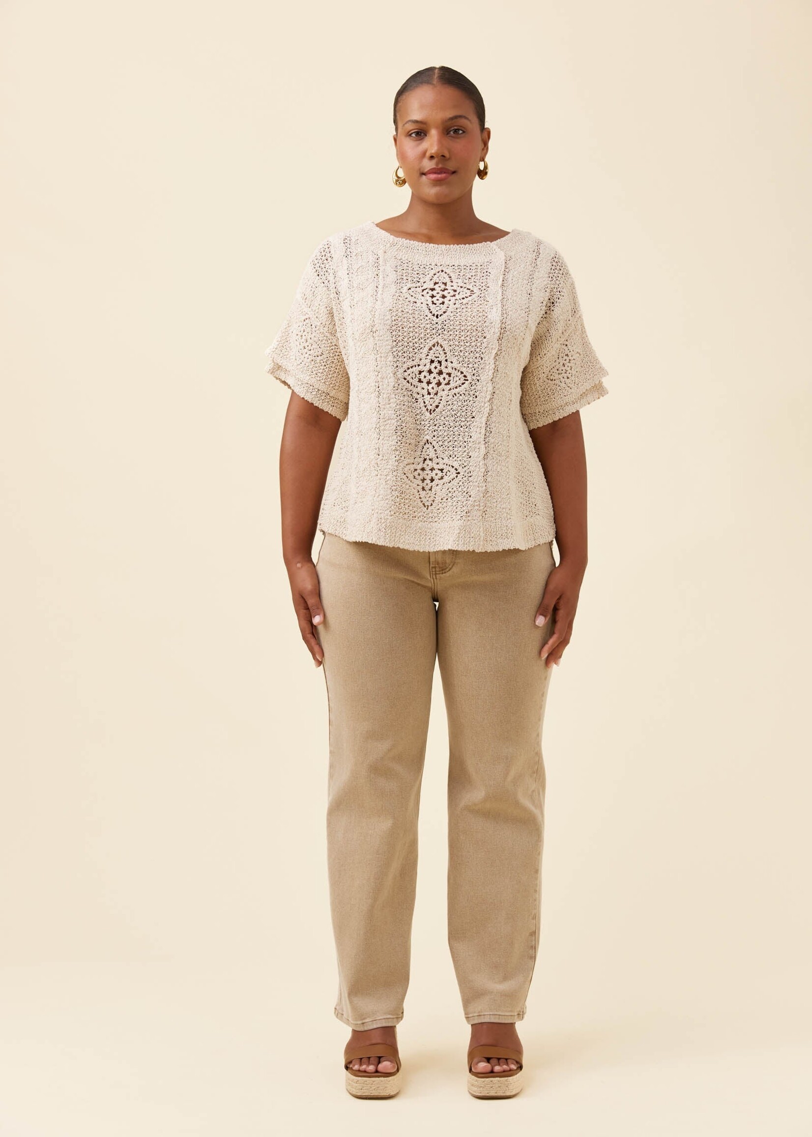 Isle of Mine Maggie Crochet Top - Canvas