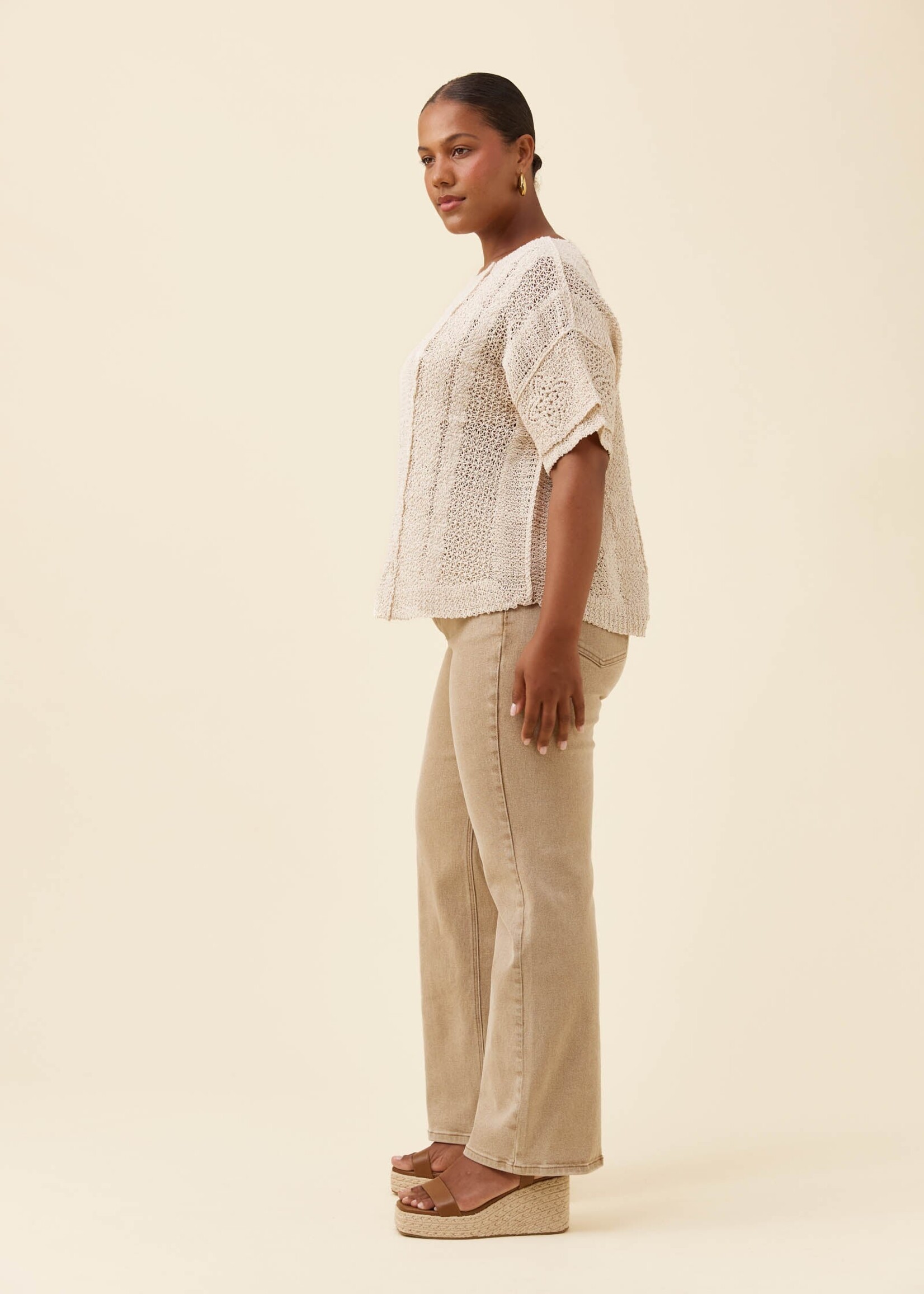 Isle of Mine Maggie Crochet Top - Canvas