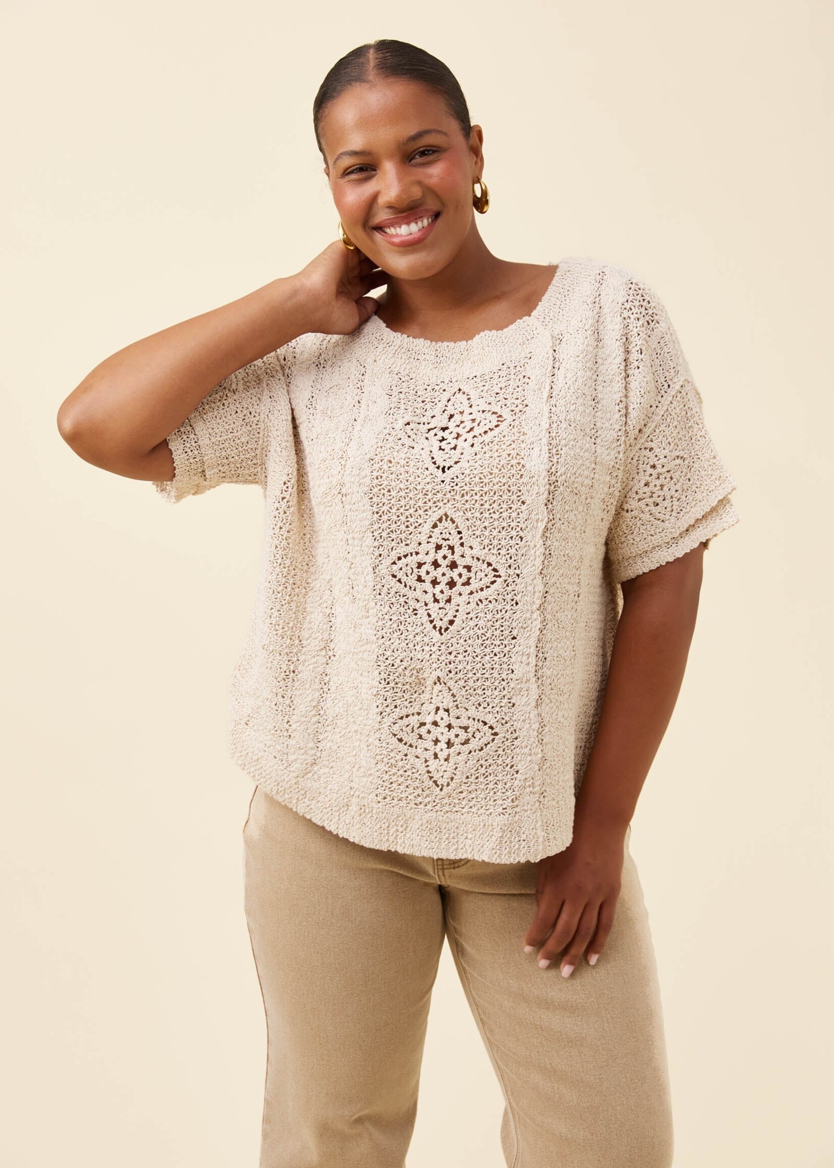 Isle of Mine Maggie Crochet Top - Canvas