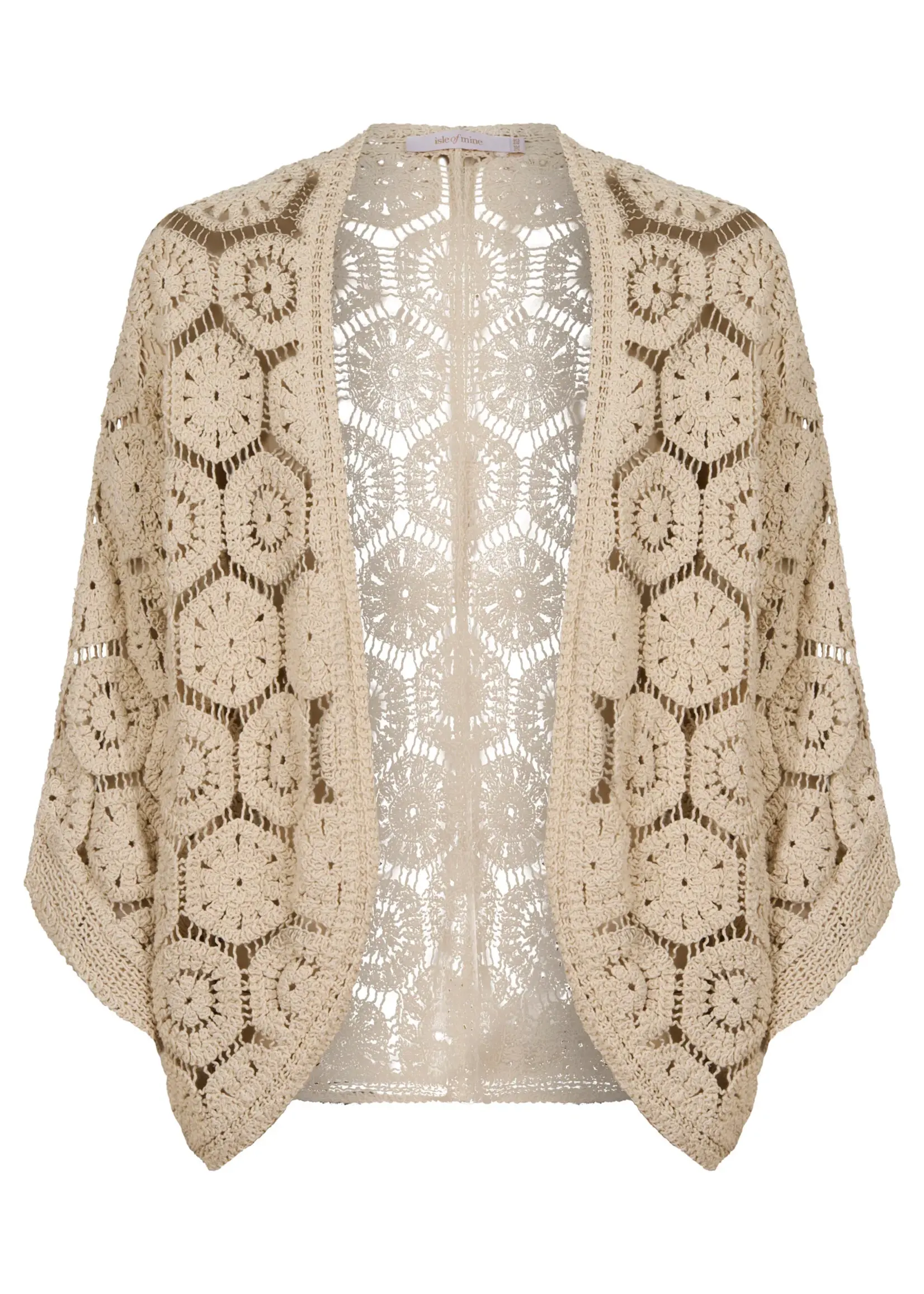 Isle of Mine Maggie Crochet Cape - Canvas