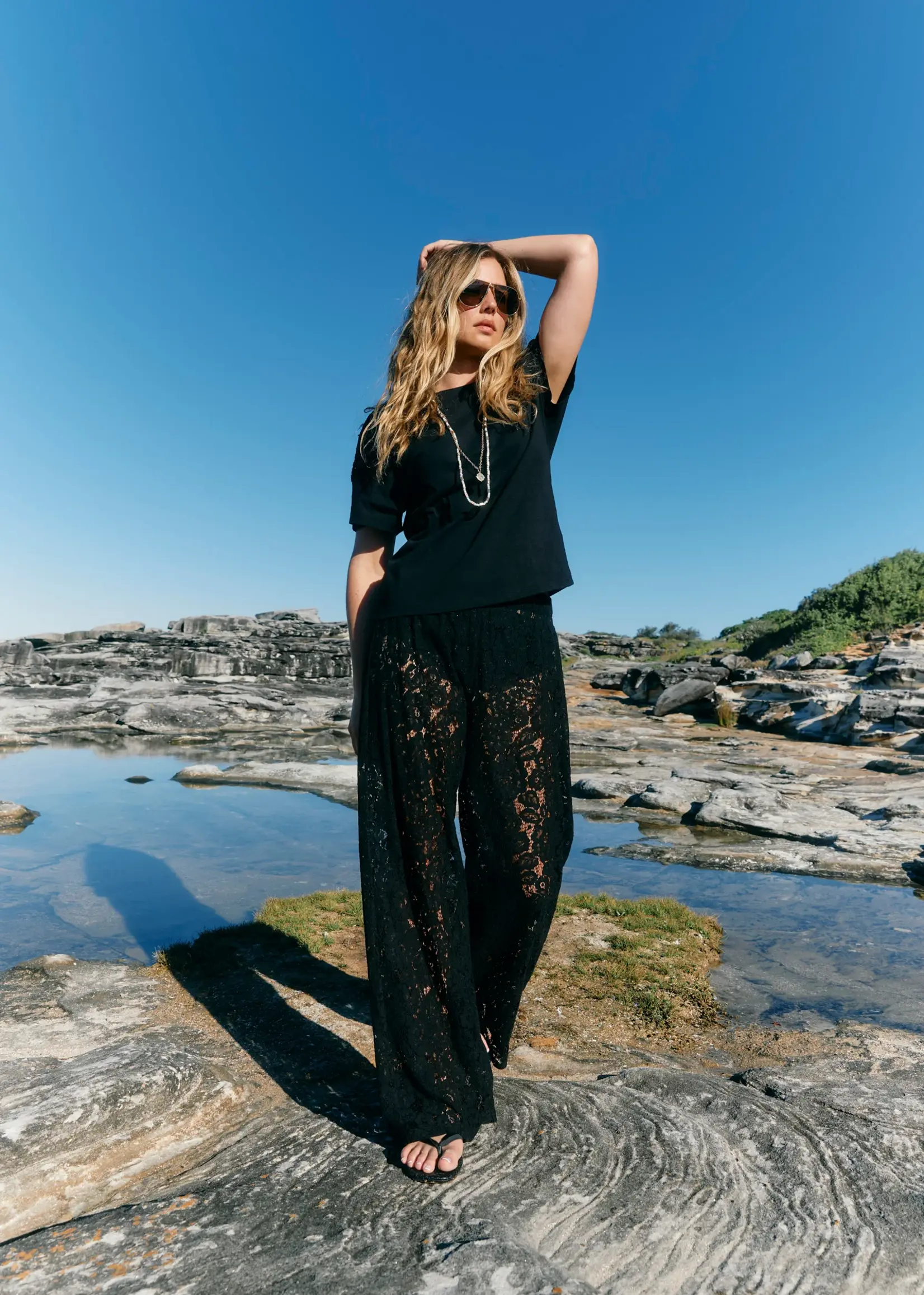 Isle of Mine Ethel Lace Pant - Black