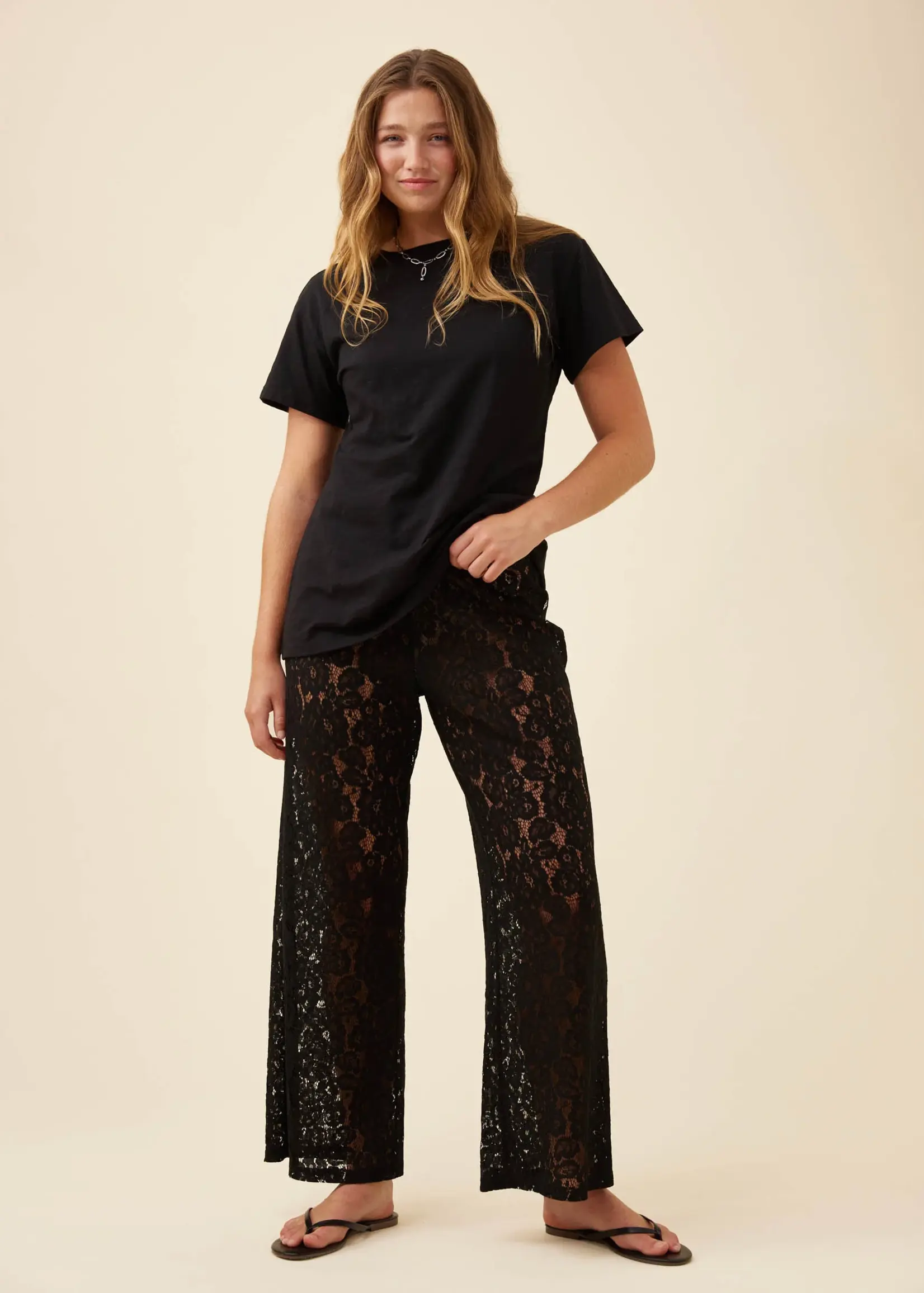 Isle of Mine Ethel Lace Pant - Black