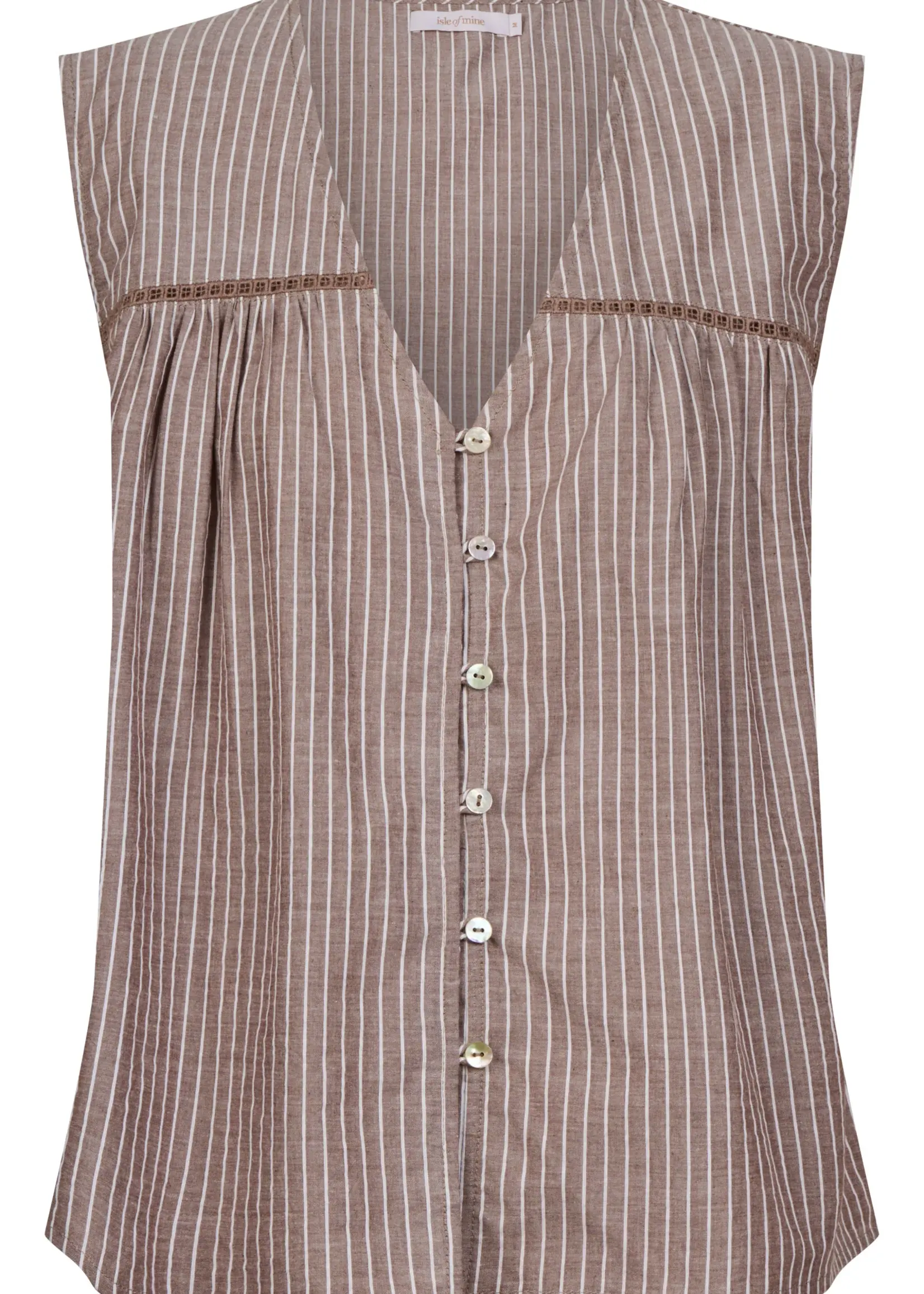Isle of Mine Lyndell Button Tank - Taupe