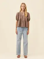 Isle of Mine Preston Tie Top - Taupe