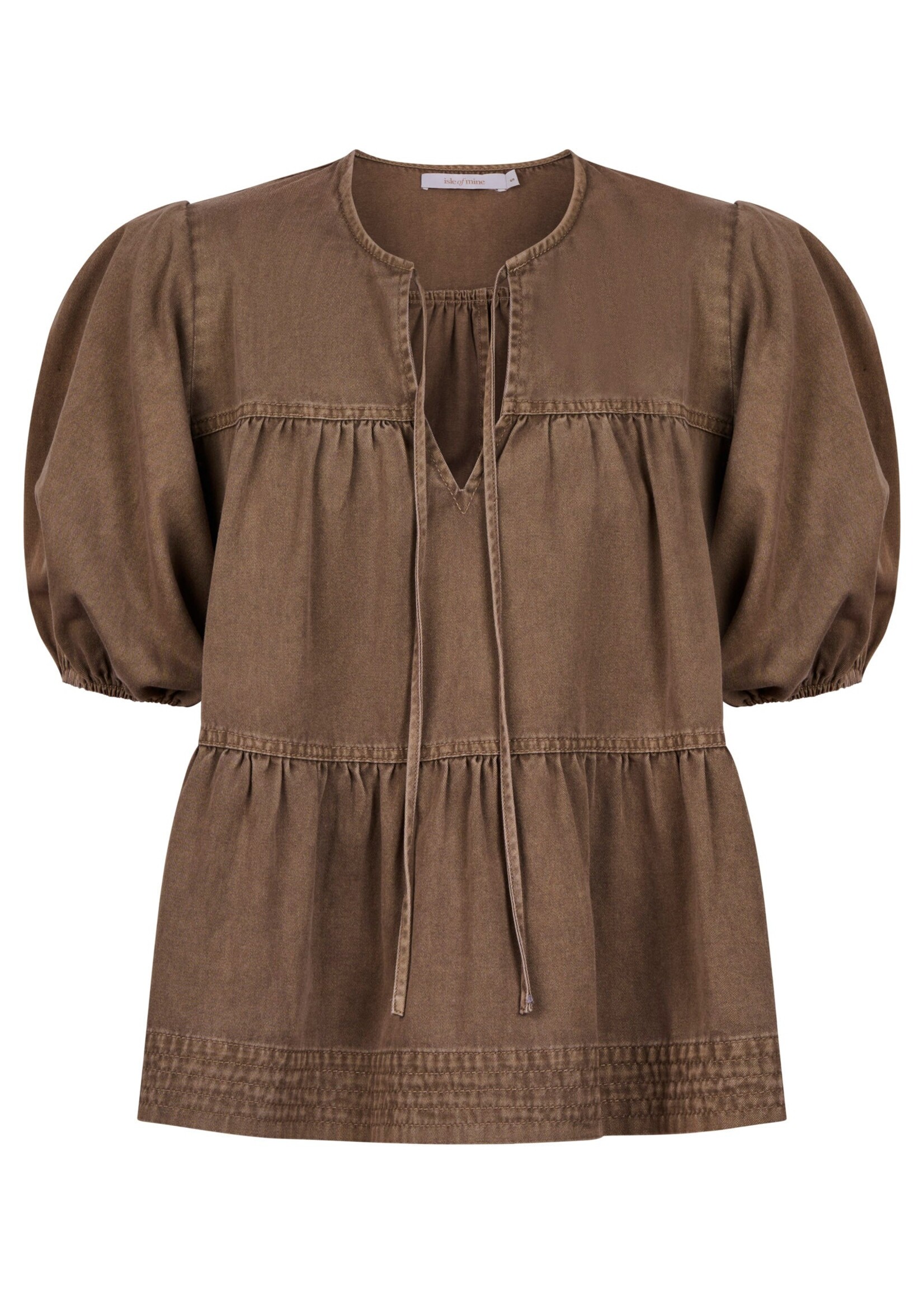 Isle of Mine Preston Tie Top - Taupe