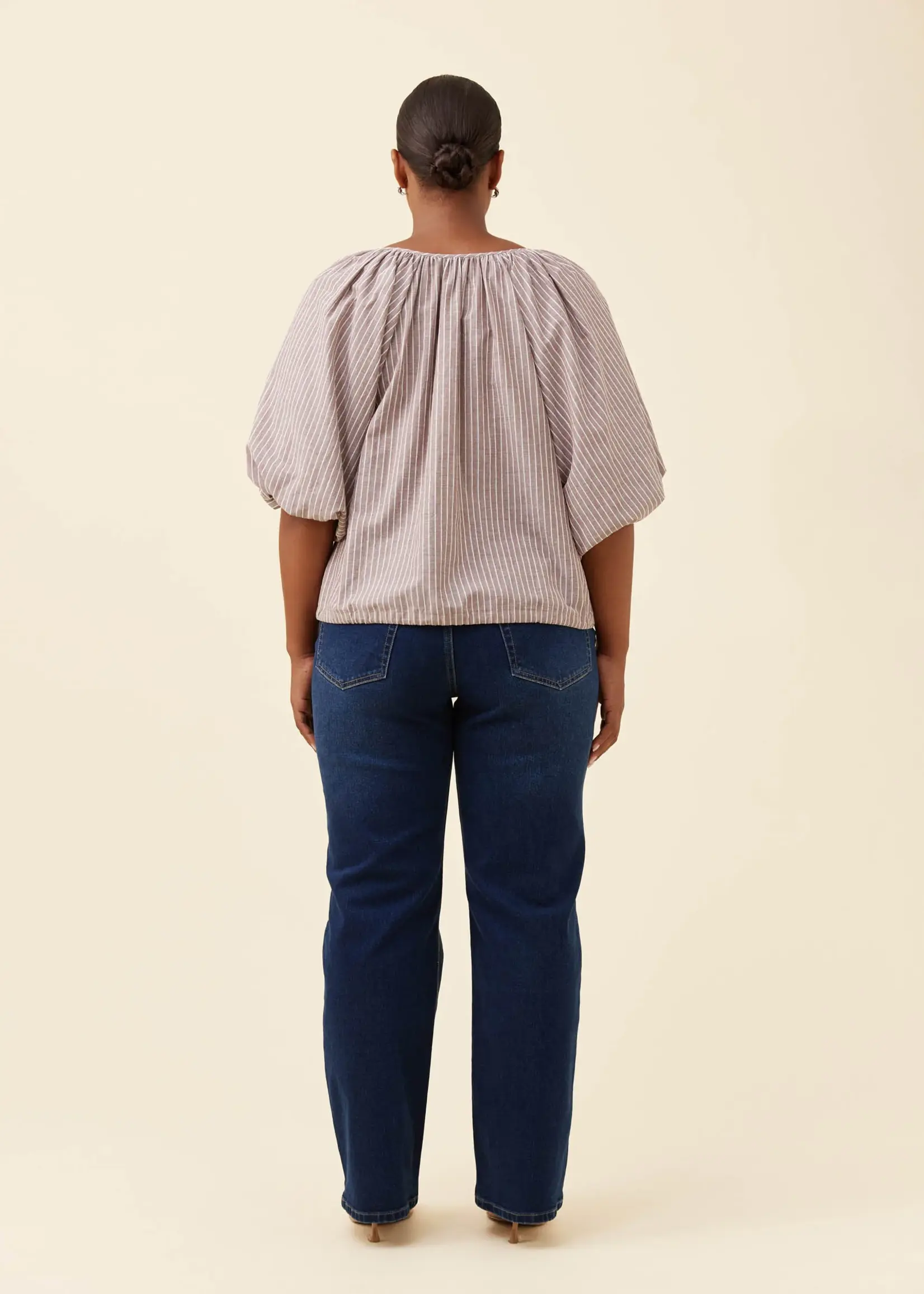 Isle of Mine Lyndell Drawstring Top - Taupe