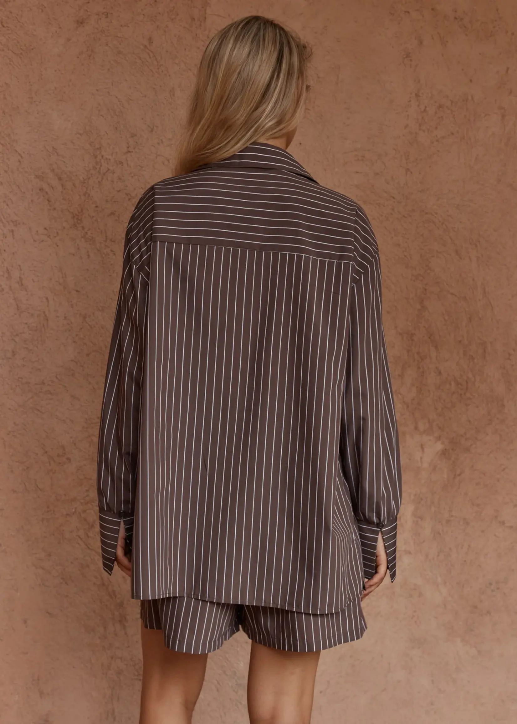Sass Marty Piped Stripe Shirt