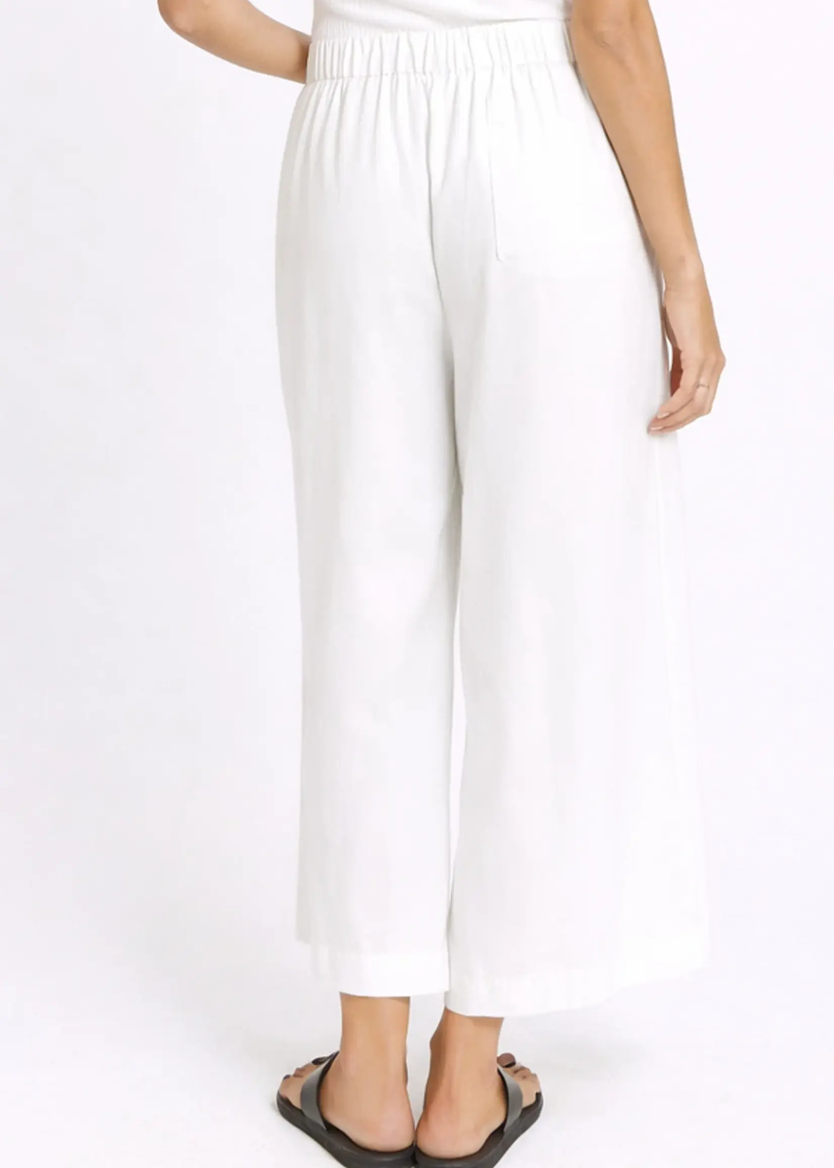 Sass Bella Crop Pants White